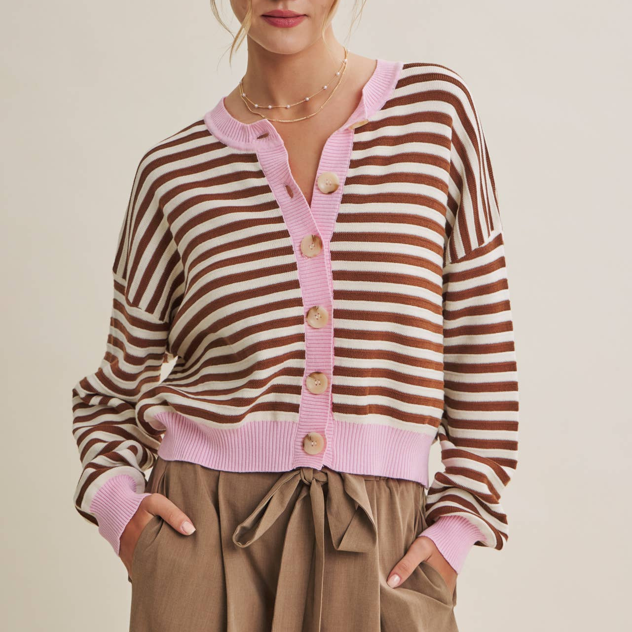 PREORDER Strawberry Mocha Cardigan
