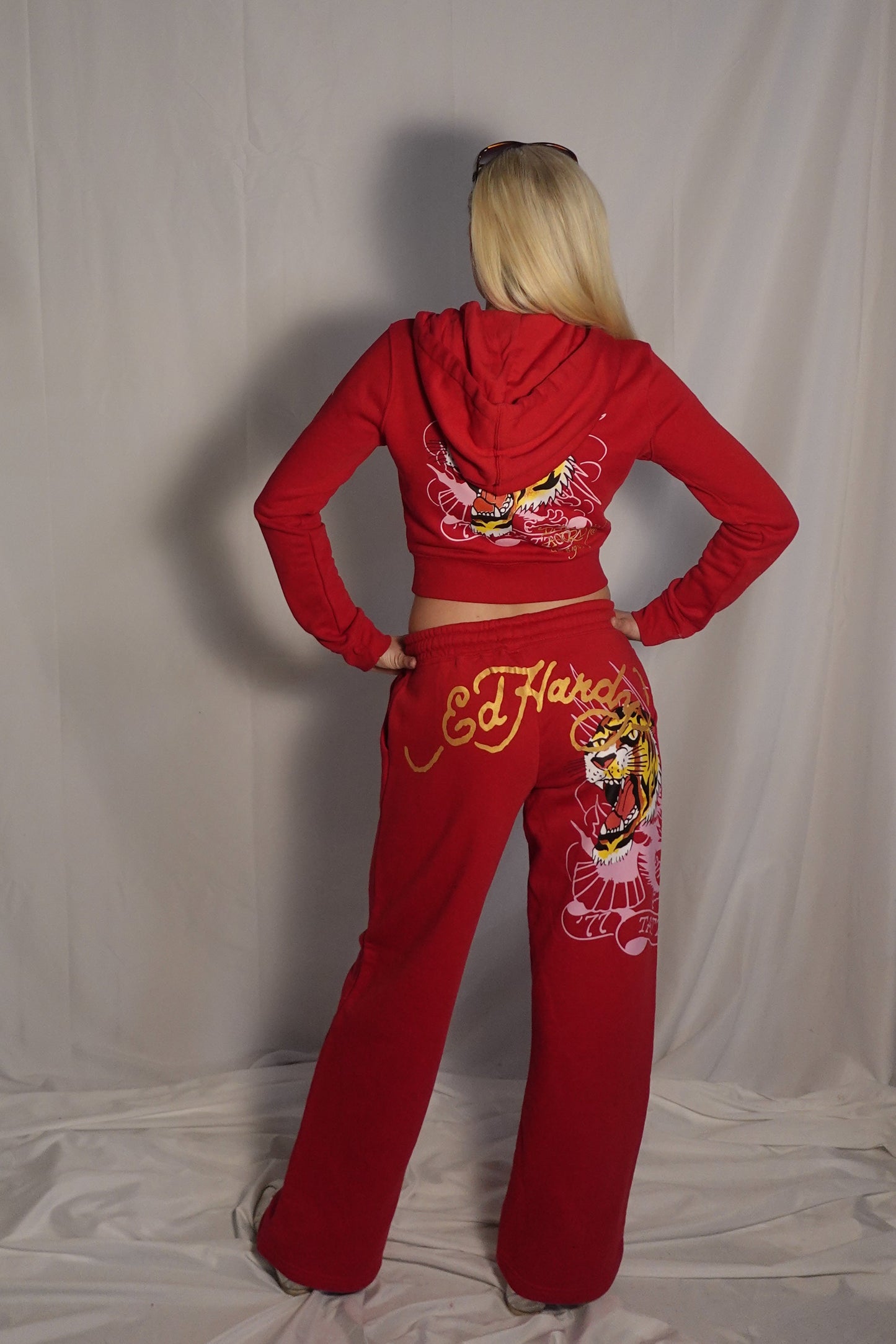 Ed Hardy Red Tiger Tracksuit Set