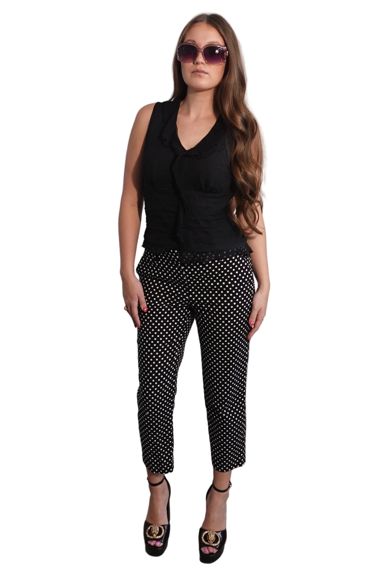Polka Dot Capri Pants