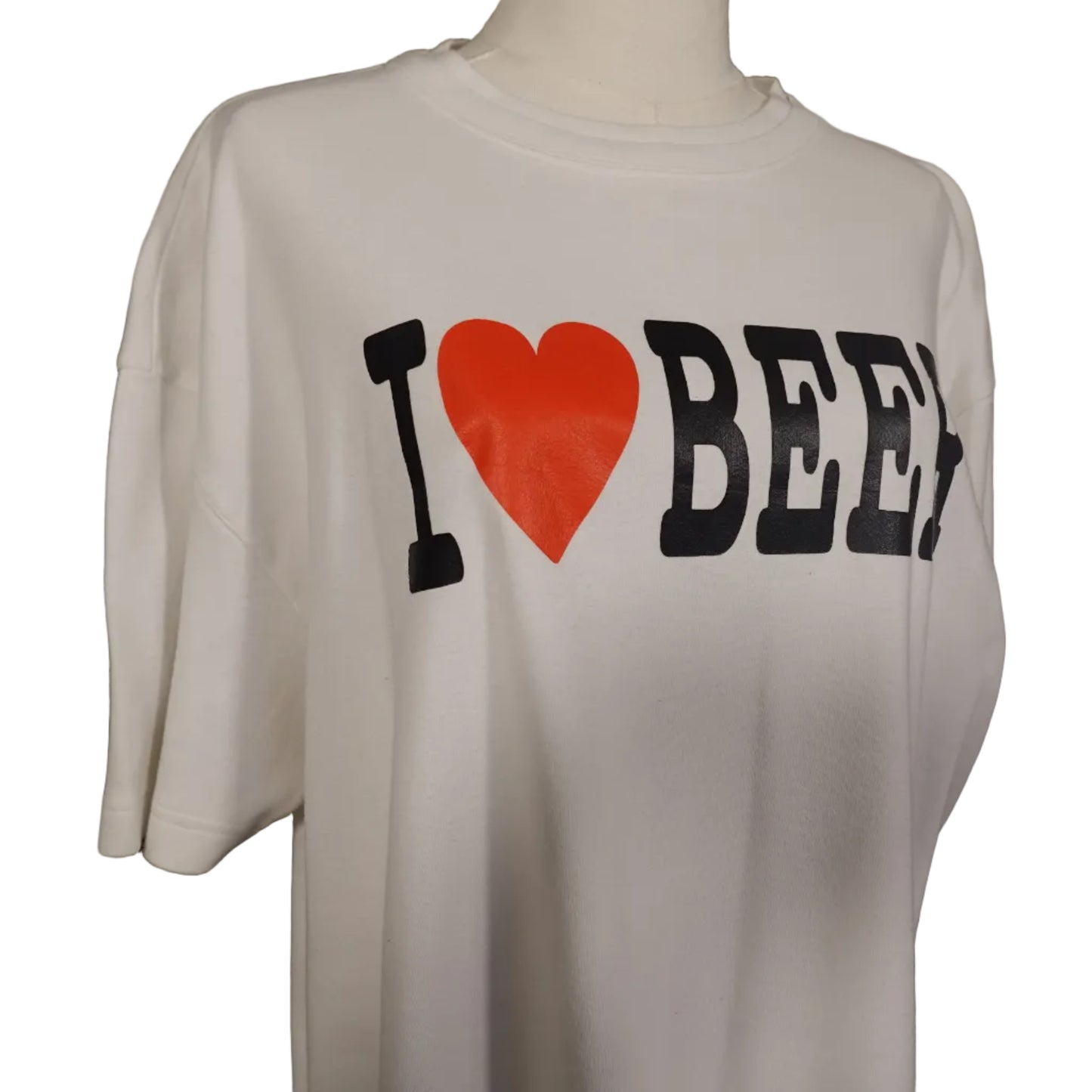 “I ❤️ BEER” White Vintage Tee