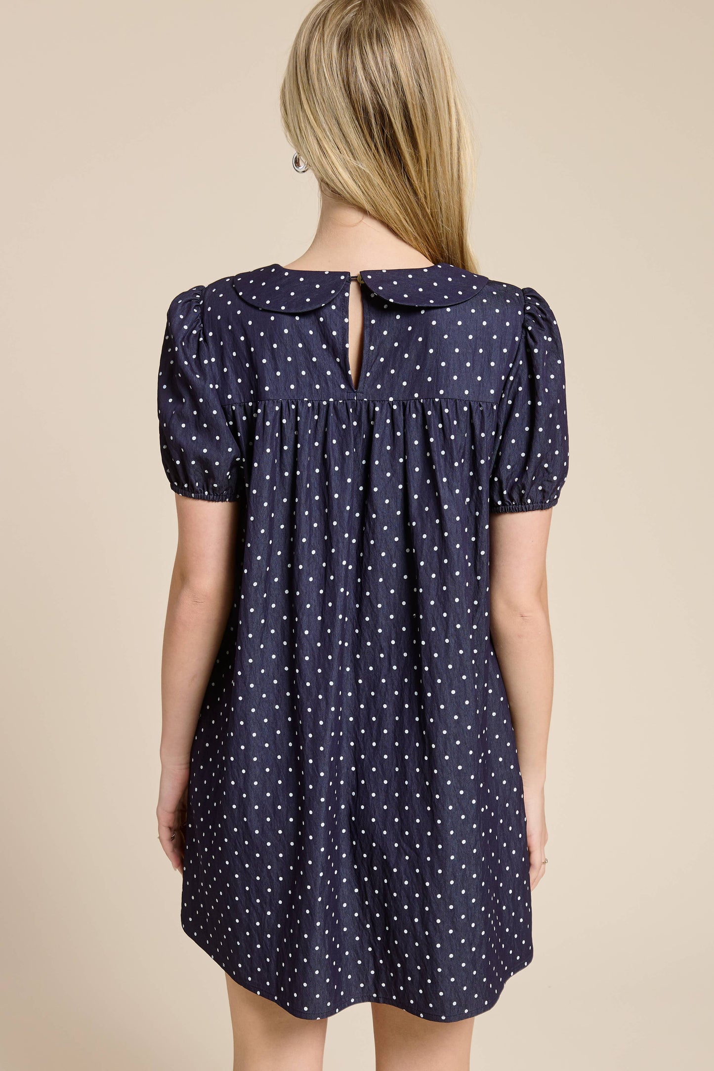 Polka Dot Babydoll Mini Dress