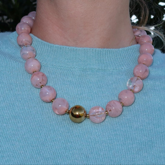 Blush Beaded Necklace