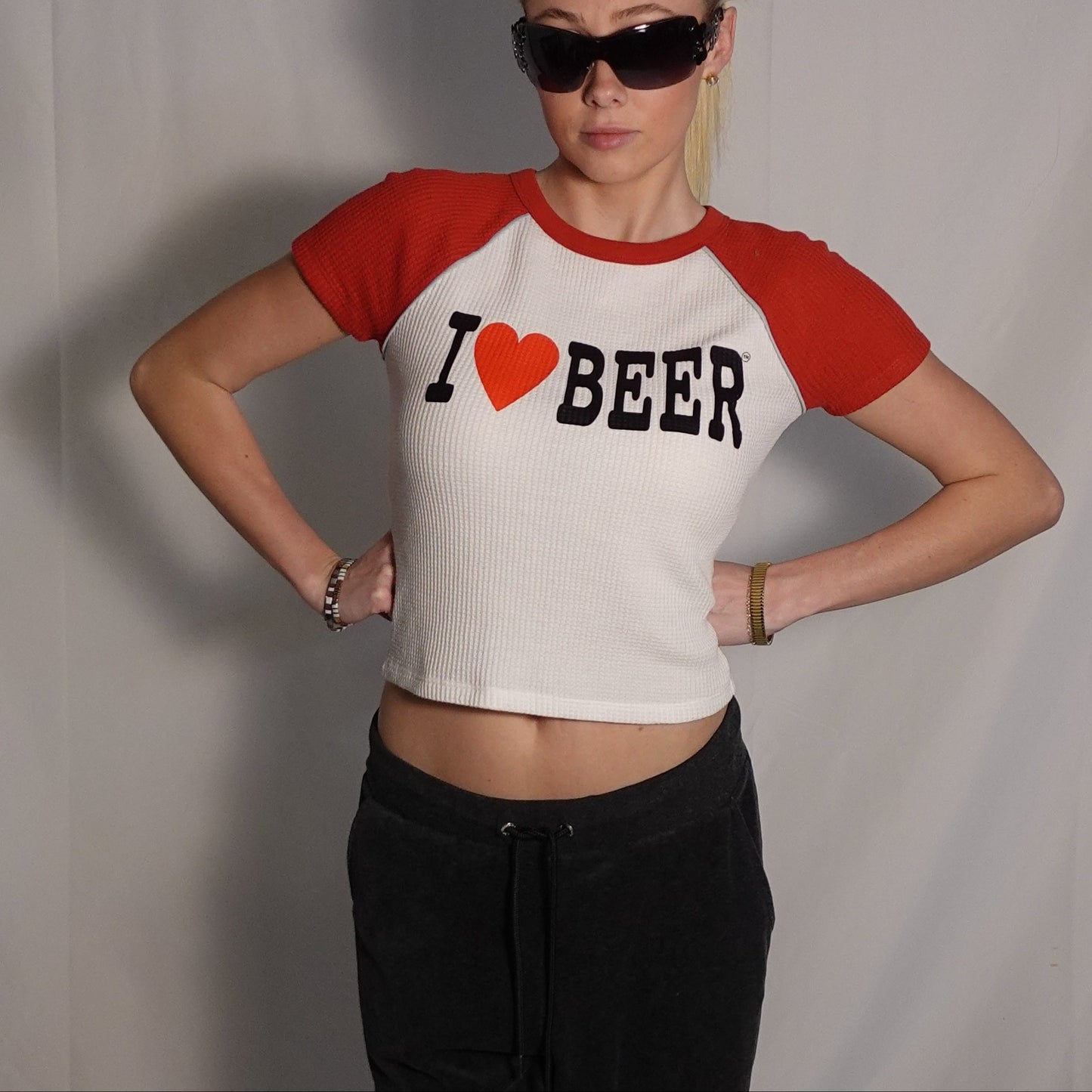 I ❤️ BEER Red&White Vintage Tee