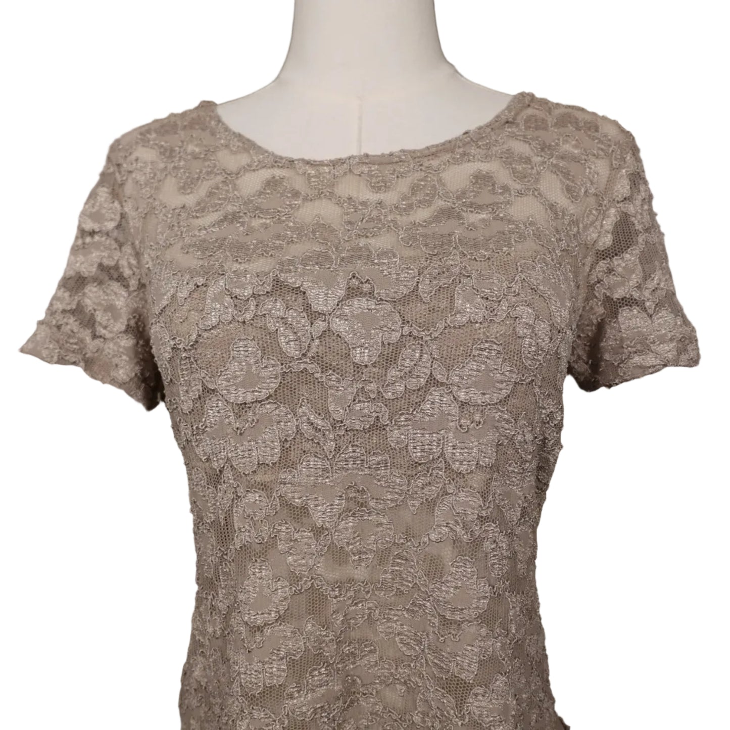 Kay Celine Taupe Lace Top (2)