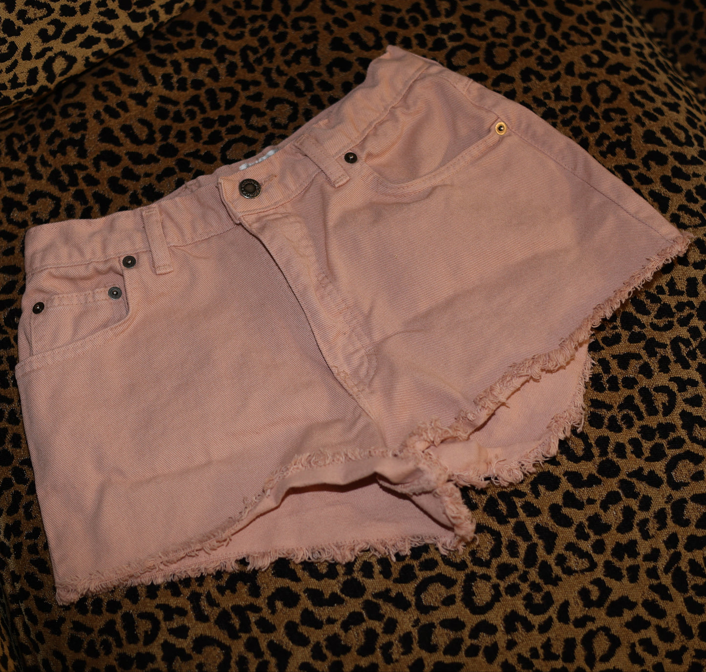 Mini Salmon Jean Shorts