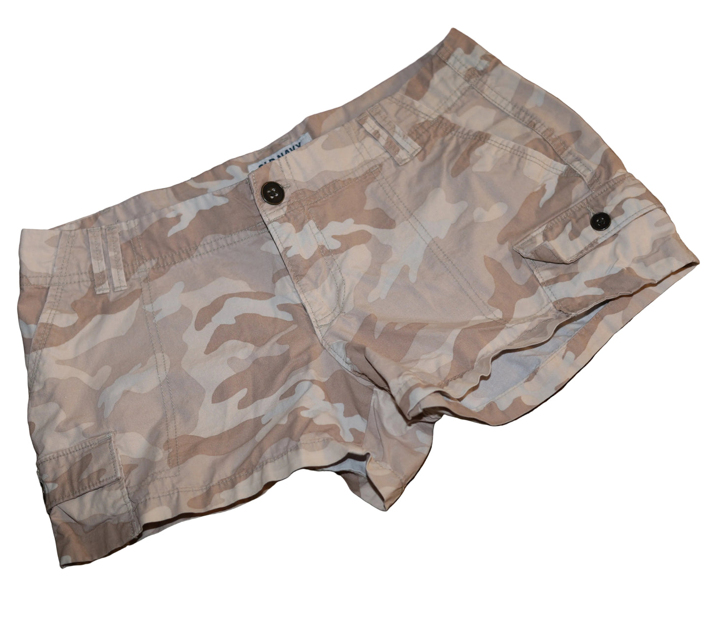 Neutral Camo Mini Shorts-4