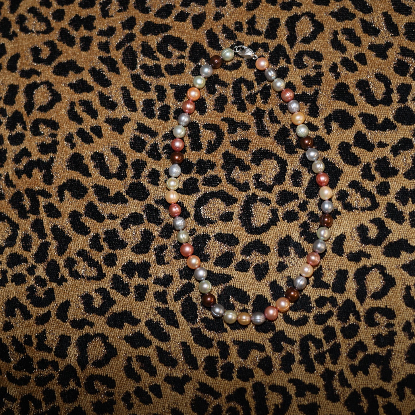 Vintage Pastel Pearl Necklace