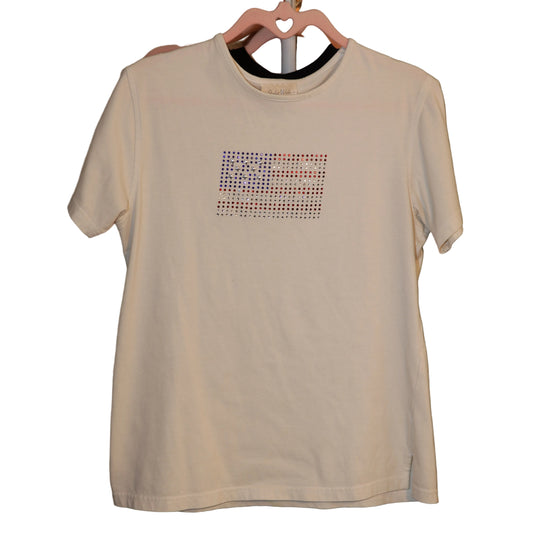 Vintage Beaded American Flag Tee