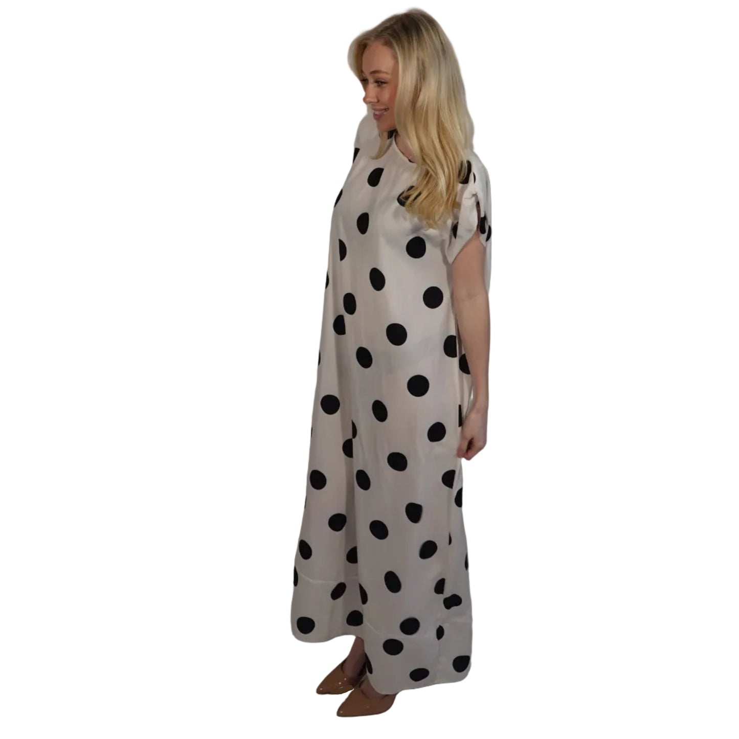 Stilene Polka Dot Maxi Dress-M