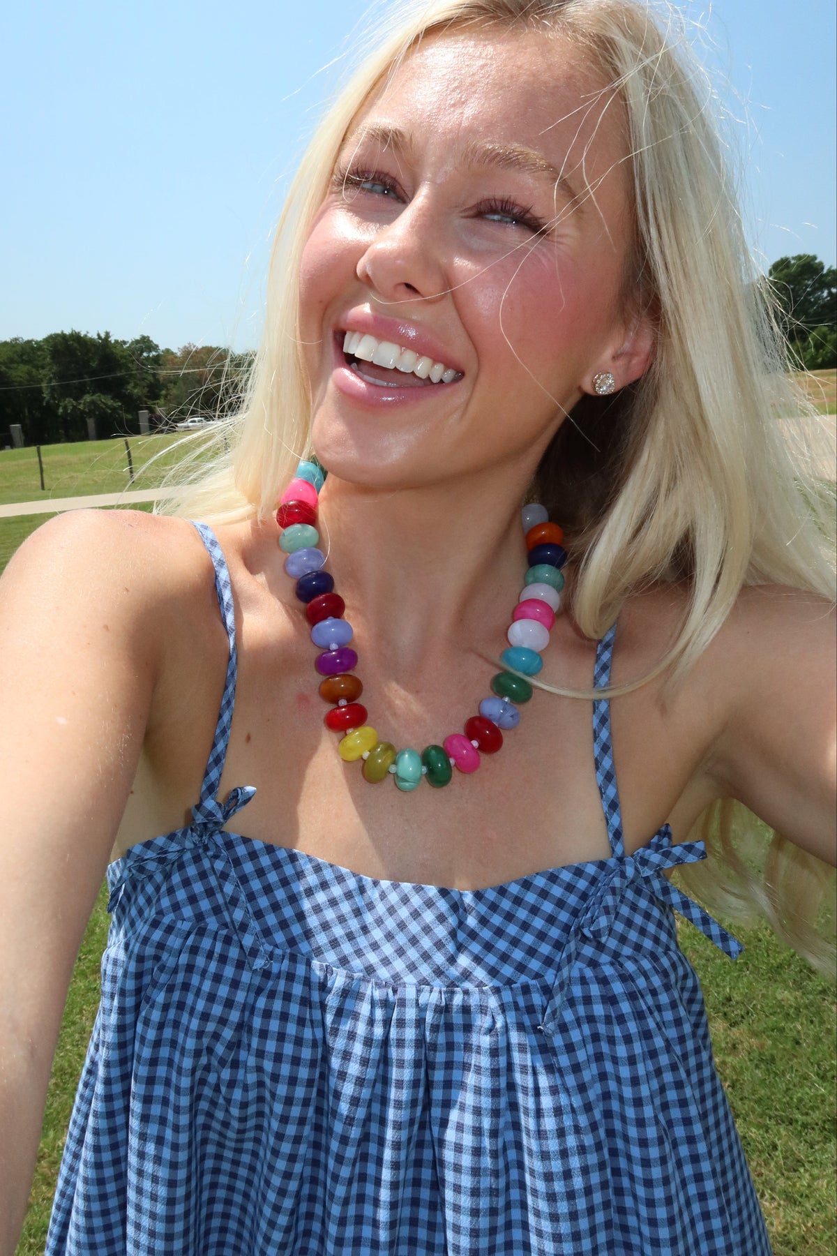 Bailey Chunky Beaded Necklace- Multi