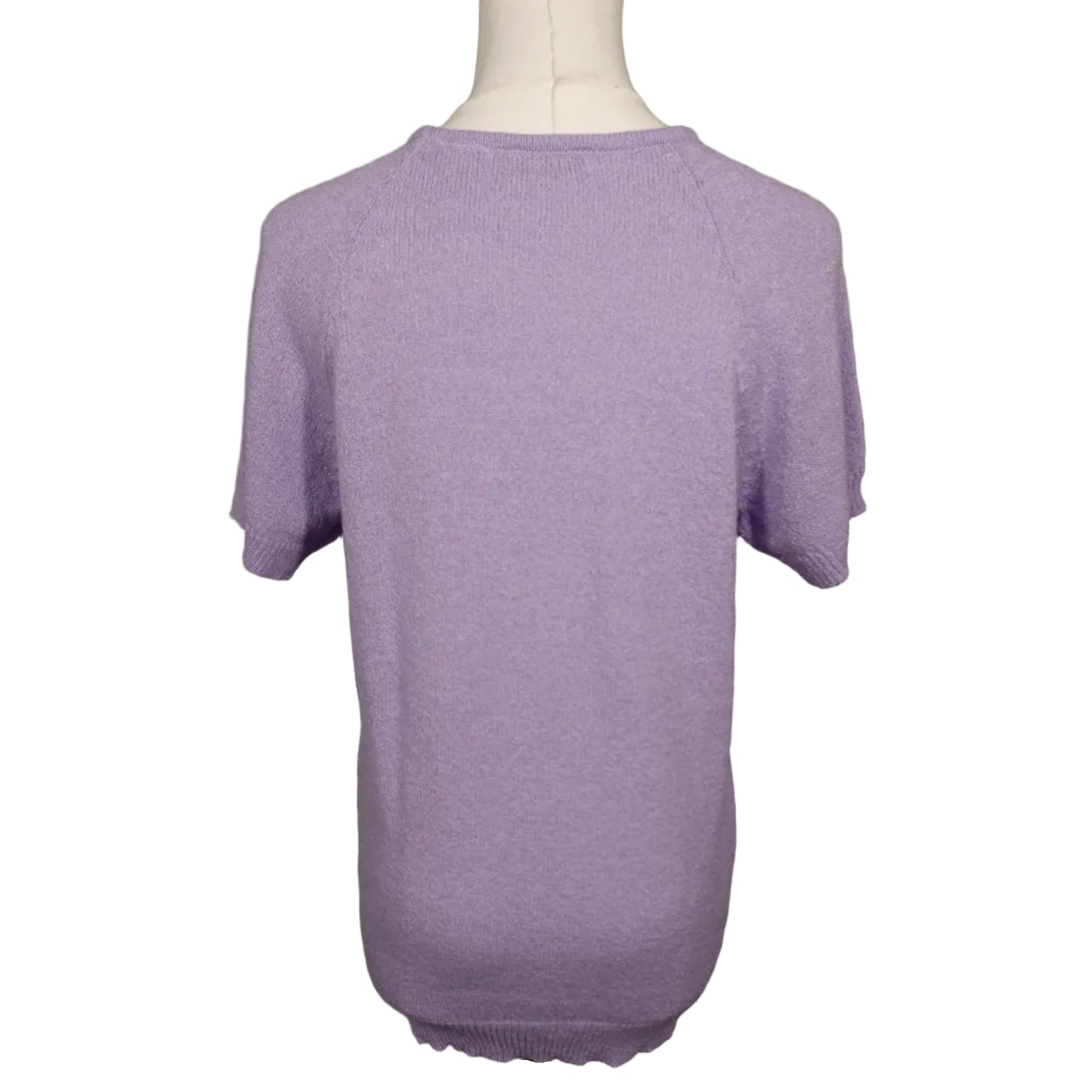 Carolyn Taylor Lavender Knit Short Sleeve Sweater (S)