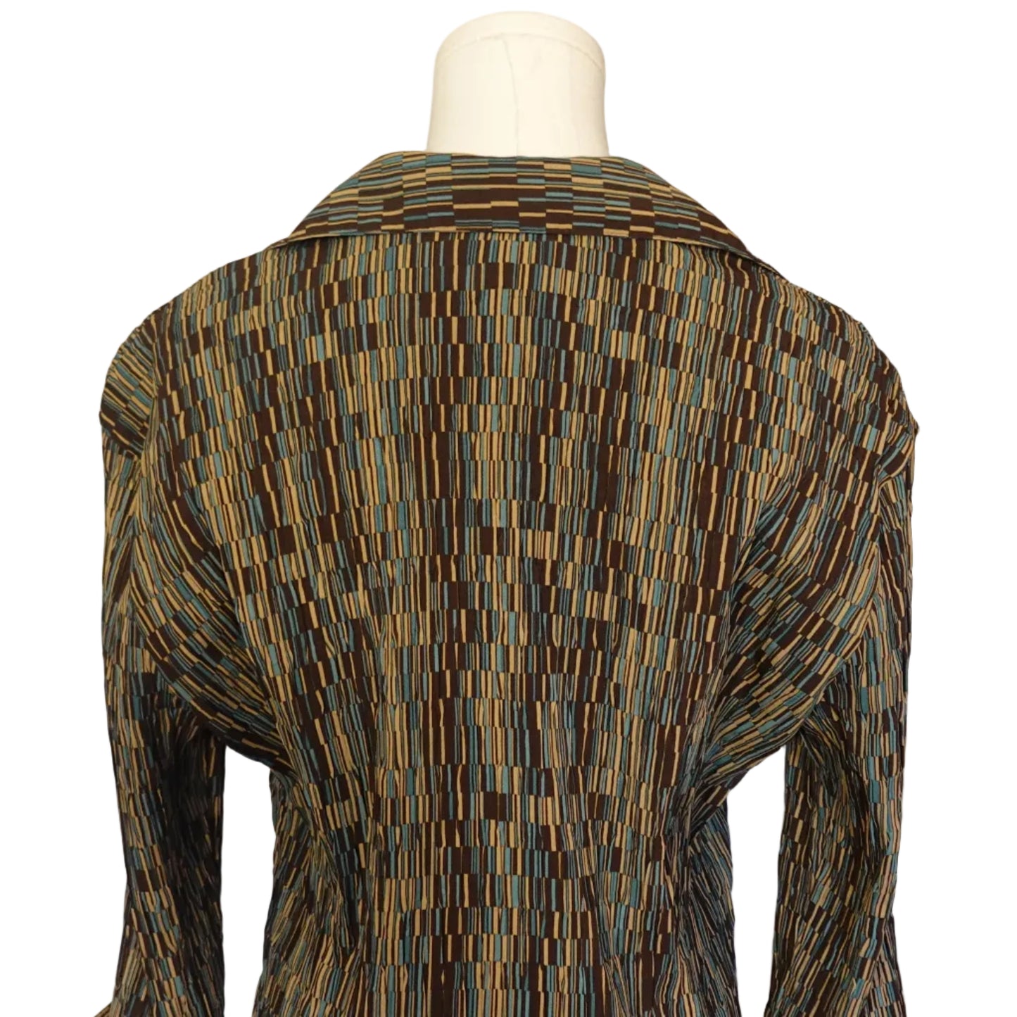 COMO Abstract Geo Button-Up Blouse-M