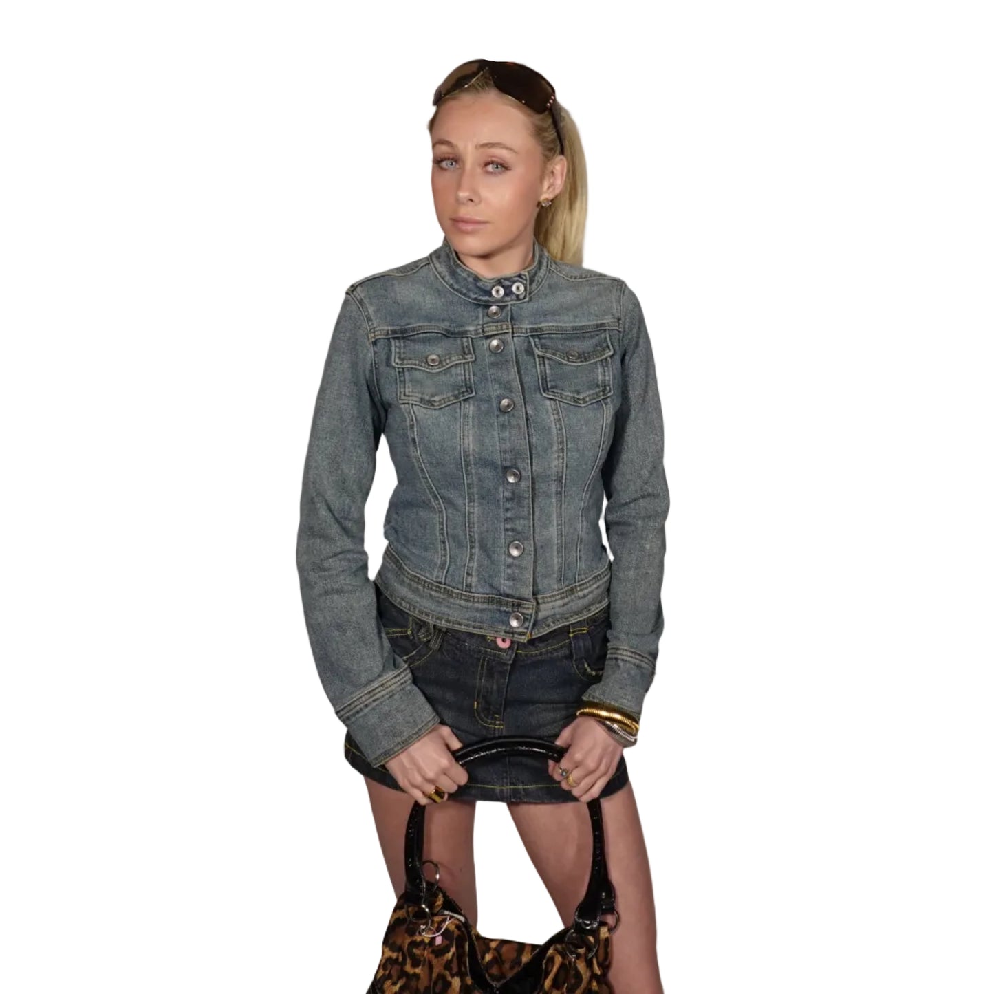 Calvin Klein Moto Denim Jacket-M