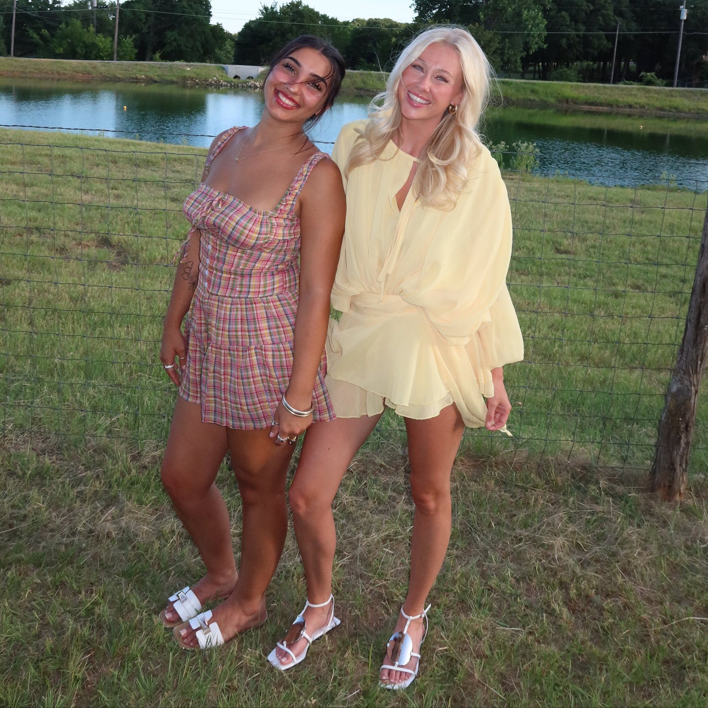 Crinkle Chiffon Shoulder Pad Ruffle Mini Dress