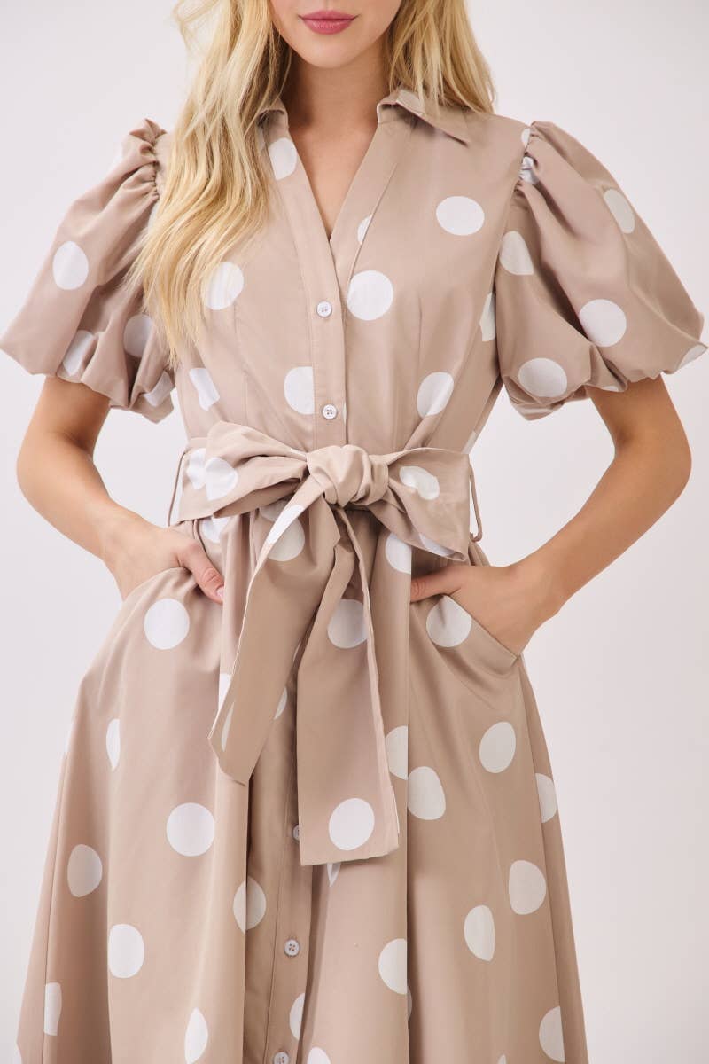 PREORDER Champagne Dot Maxi Dress