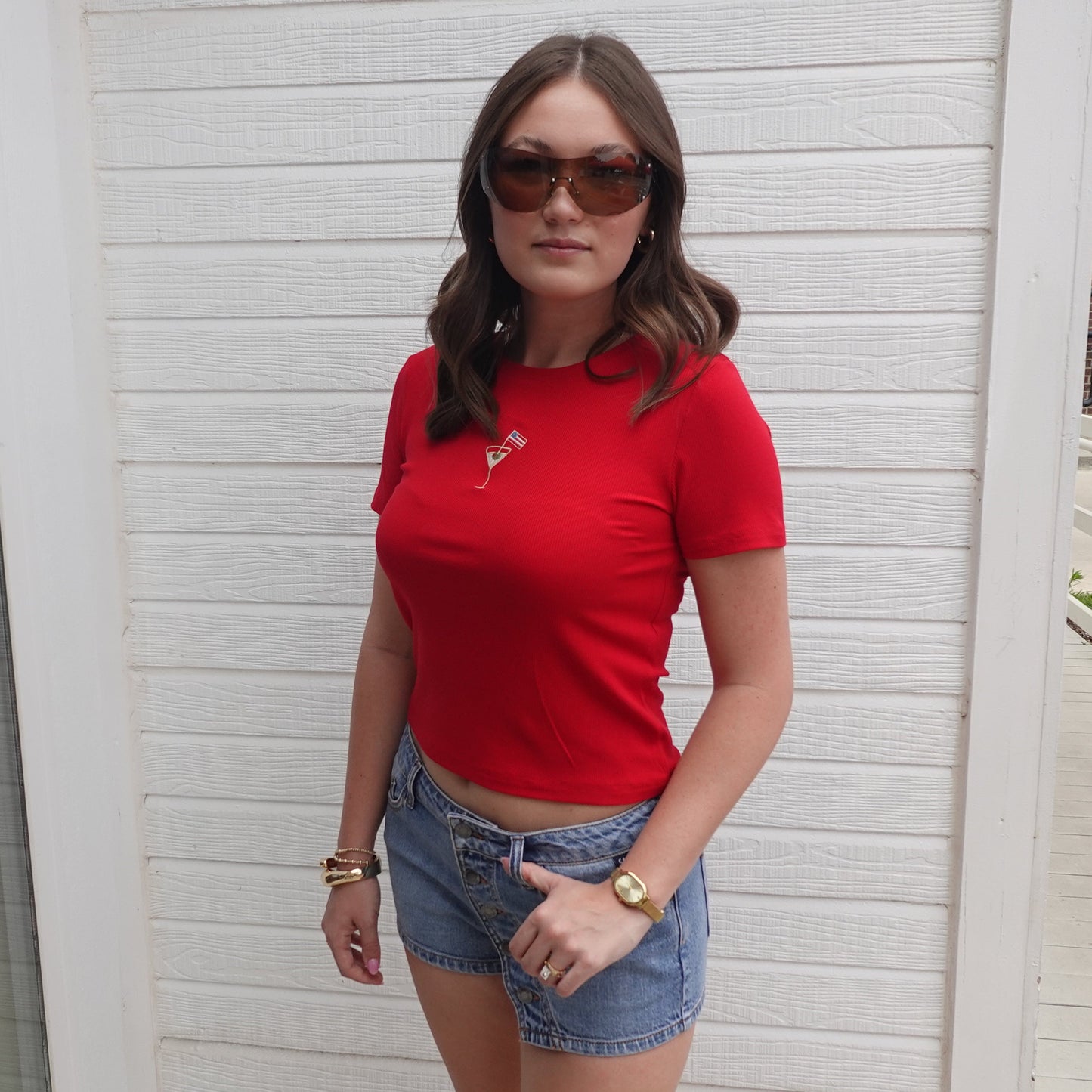 The Martini Flag Baby Tee