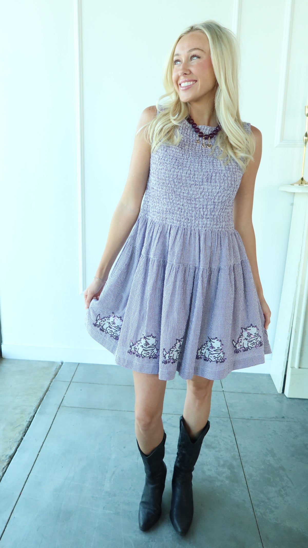 TCU Seersucker Dress