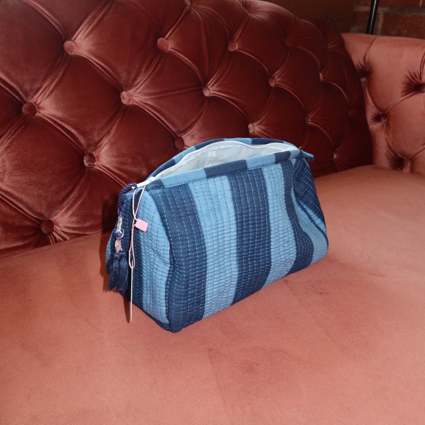 Bohdi Striped Cosmetic Bag