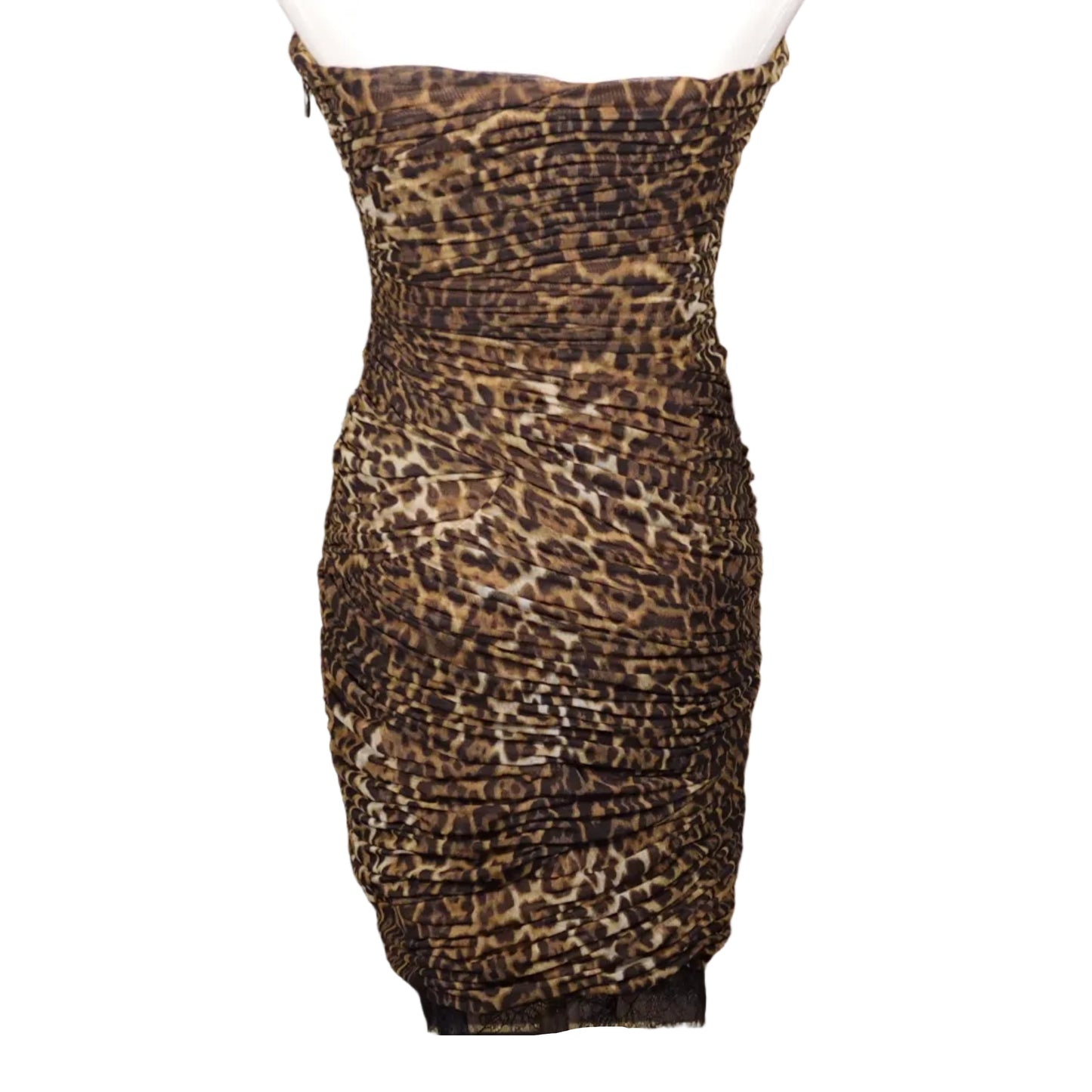 BCBGMAXAZRIA Leopard Luxe Strapless Midi-6