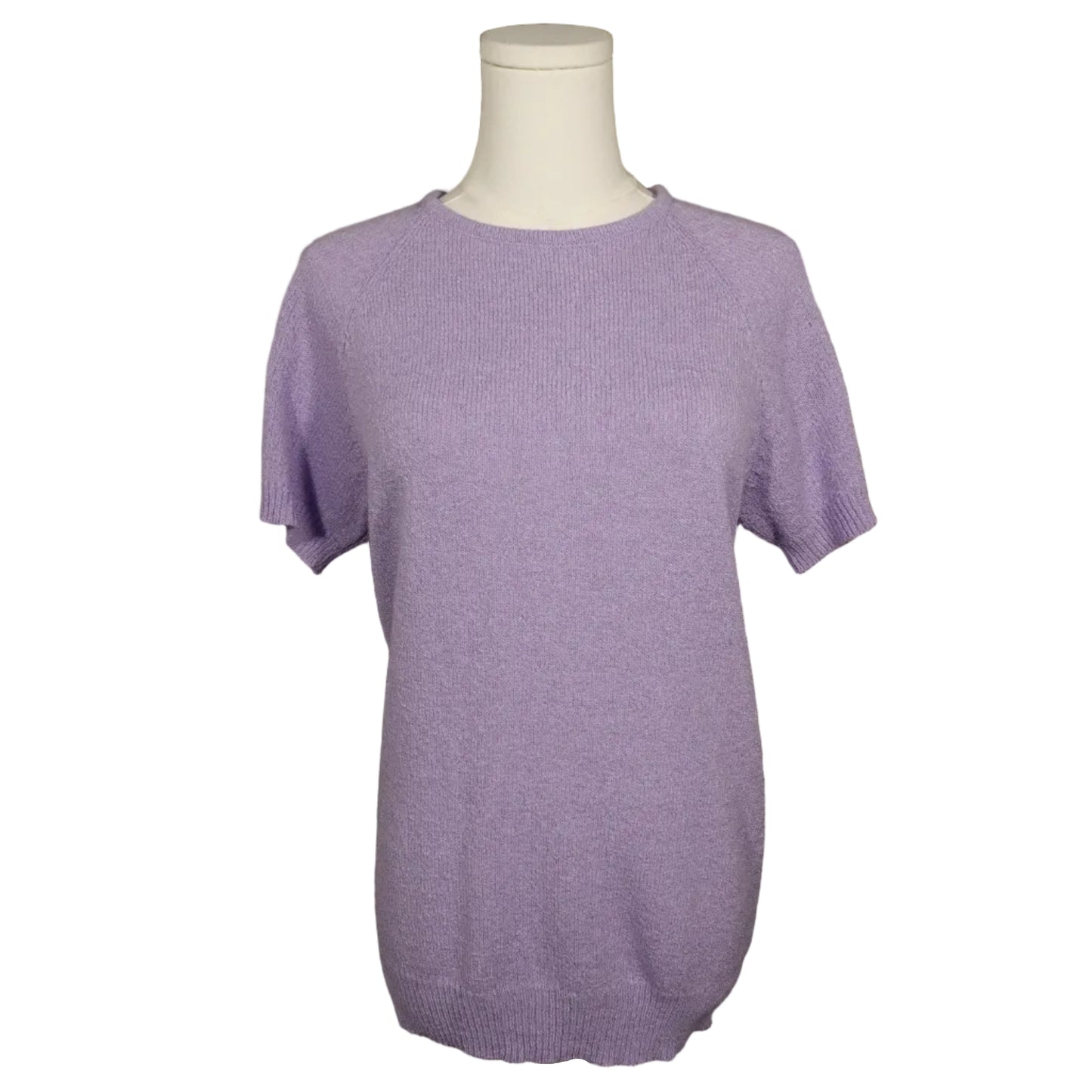 Carolyn Taylor Lavender Knit Short Sleeve Sweater (S)