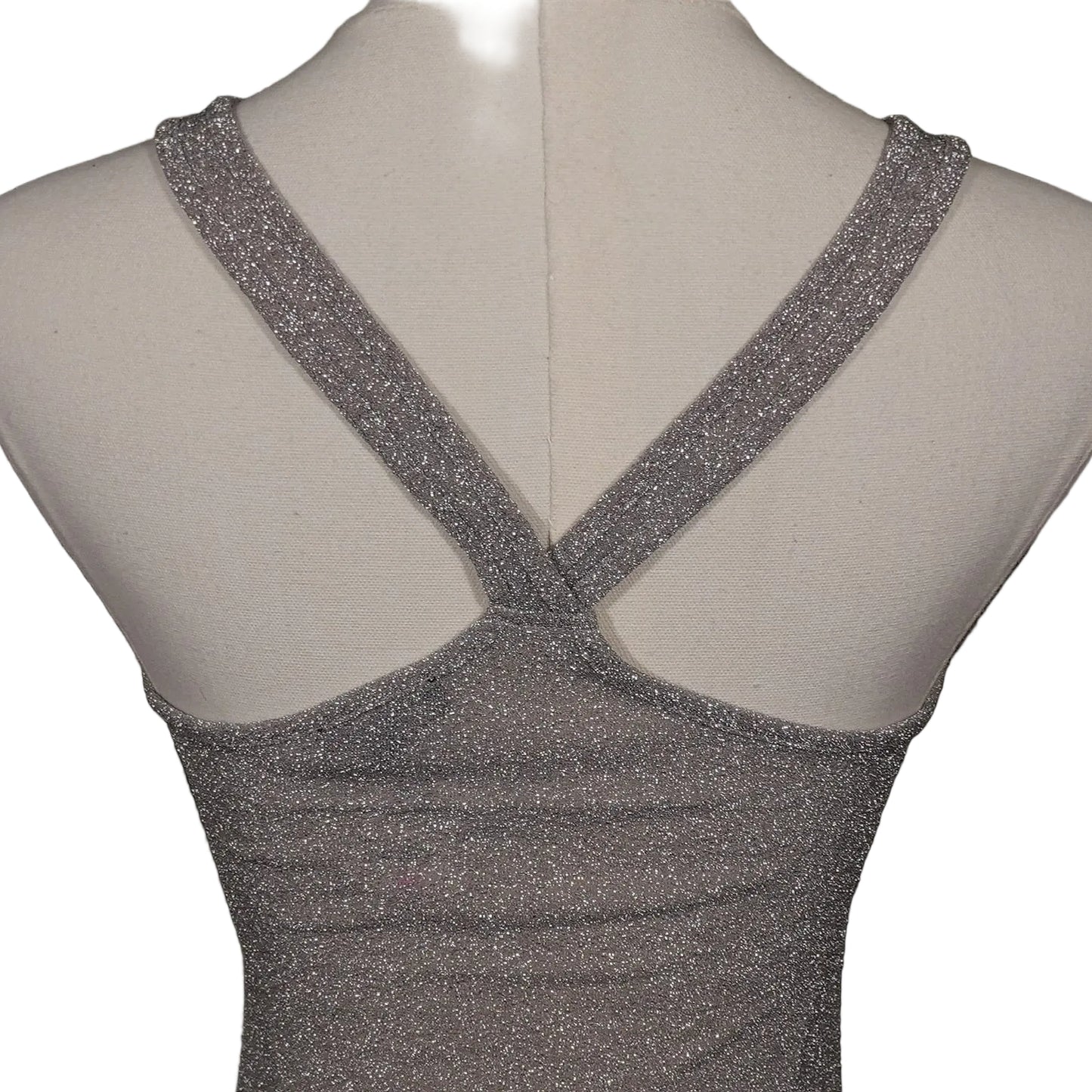 Sliver Metallic Shimmer Racerback Tank -XS