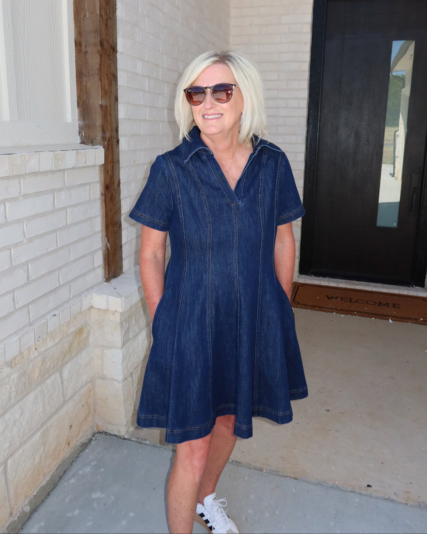 Dark Denim A Line Dress