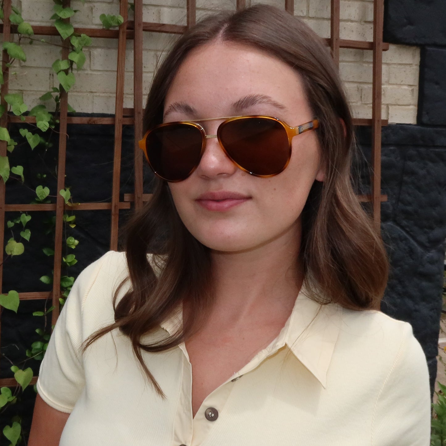 Honey Tortoise Polarized Aviator Sunglasses