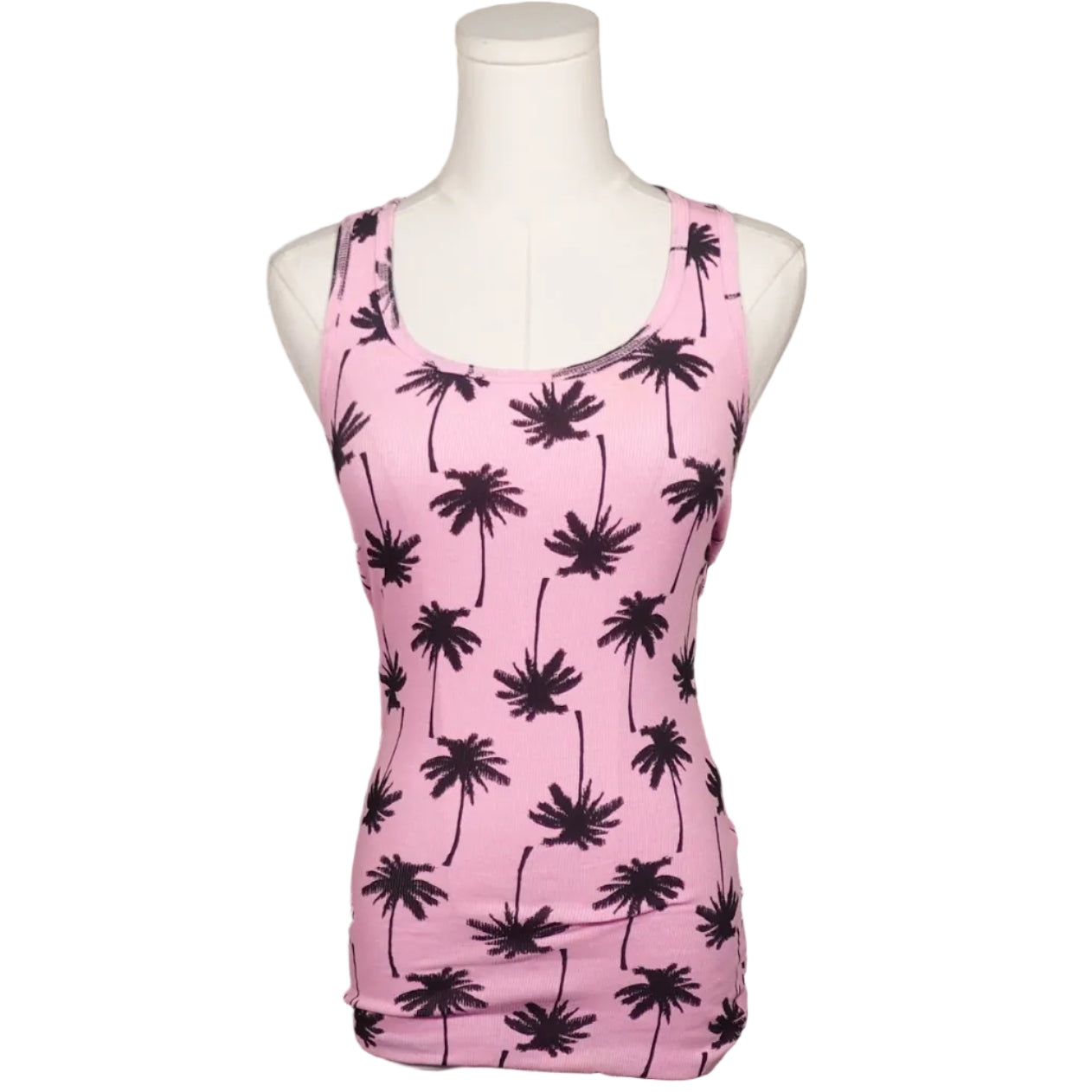 Pink Palm Tree Racerback Tank-M