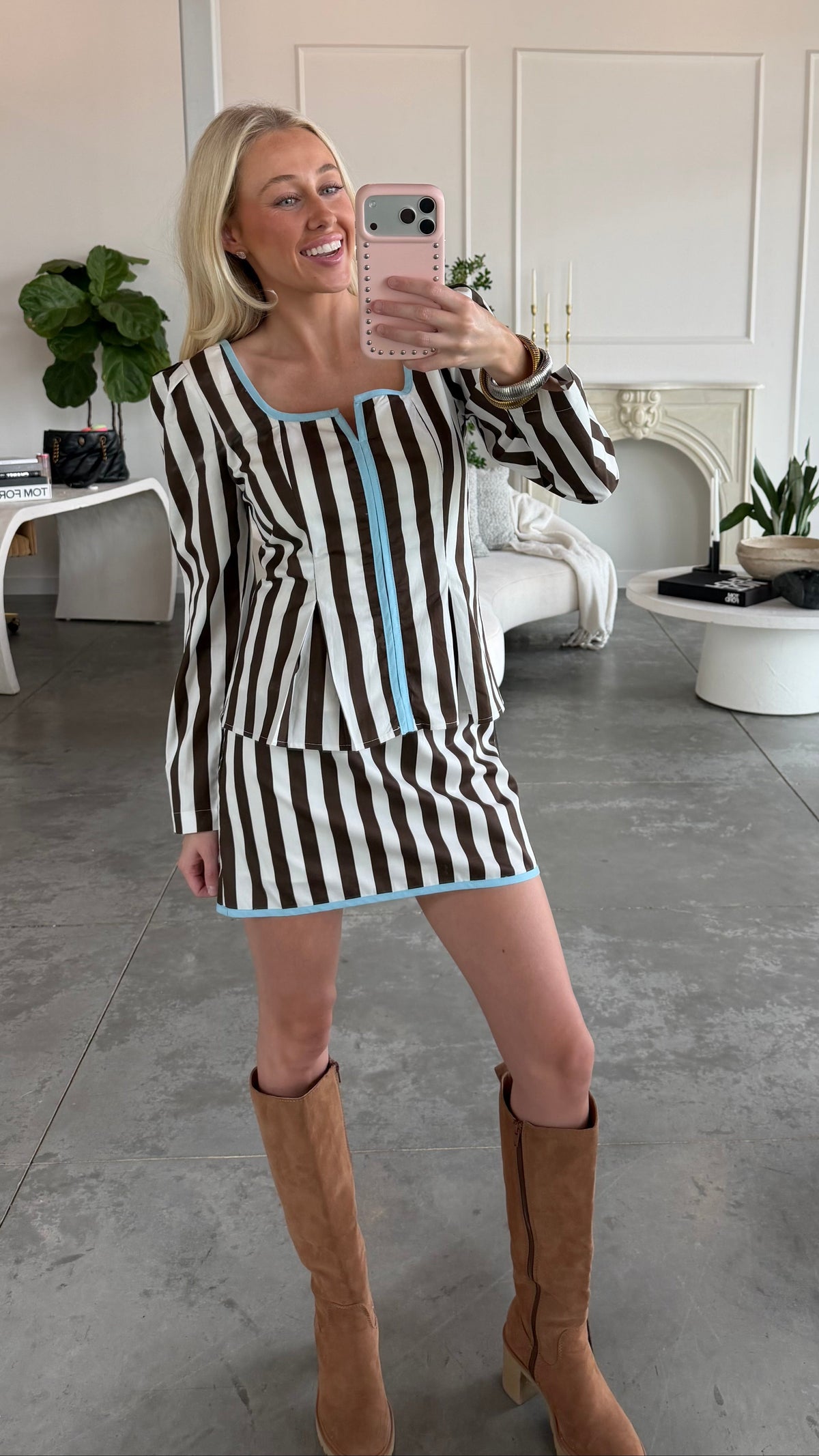 The Brown Sugar Stripe Set