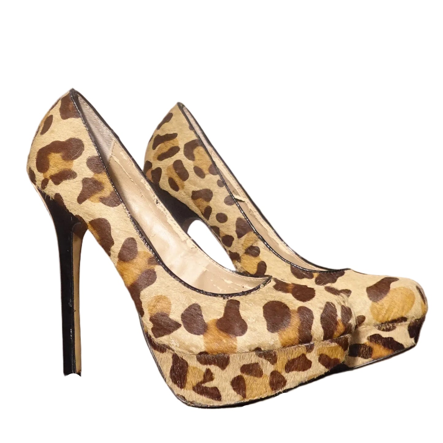 Leopard Platform Stiletto Pumps(7.5)