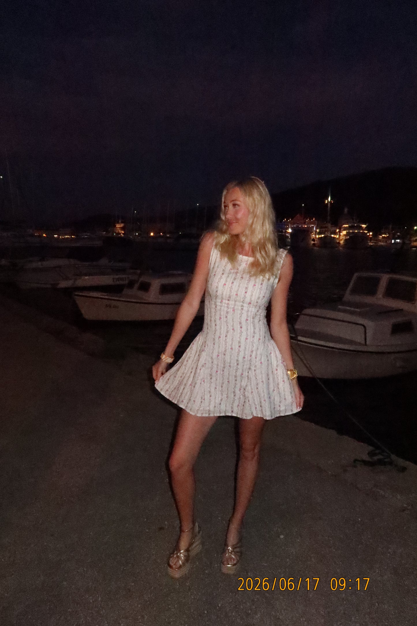 Pink Floral Mini Dress
