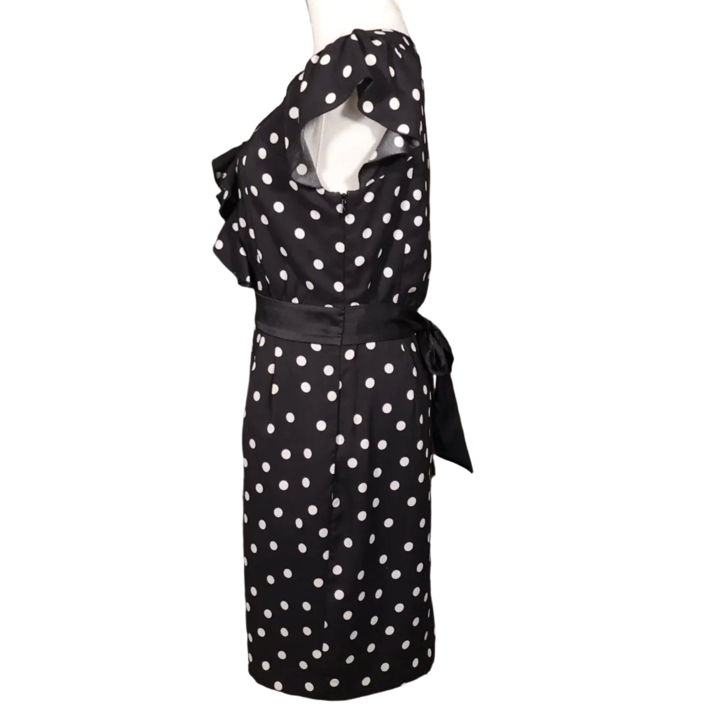 Express Black and White Polka Dot Dress-2