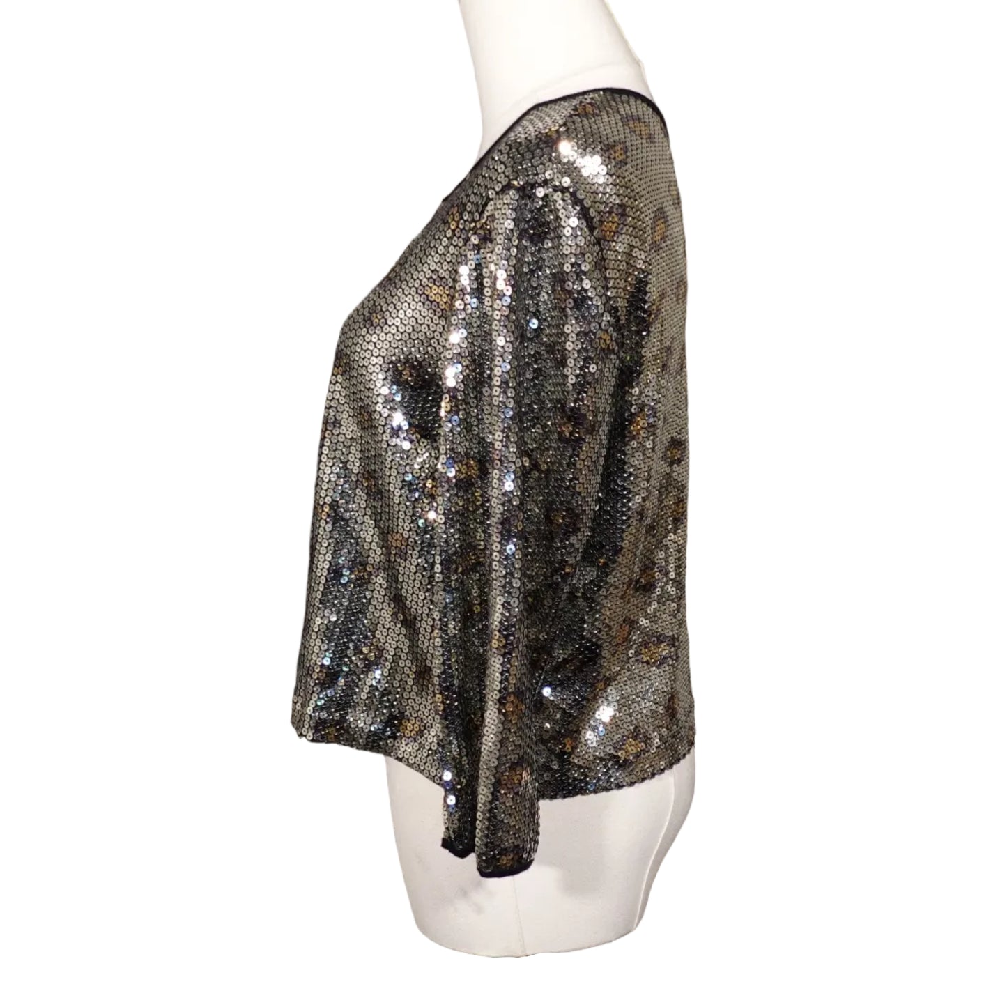 Silver Sequin Leopard Jacket (M)
