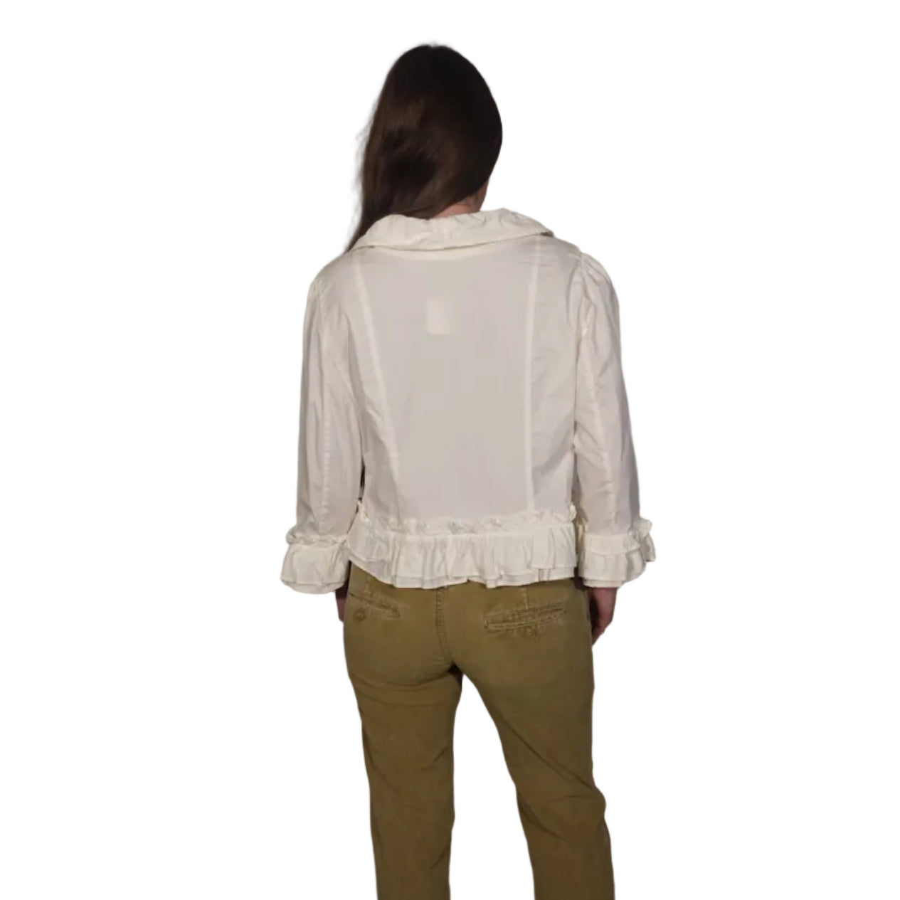 Ivory Ruffle Romance Blouse-L