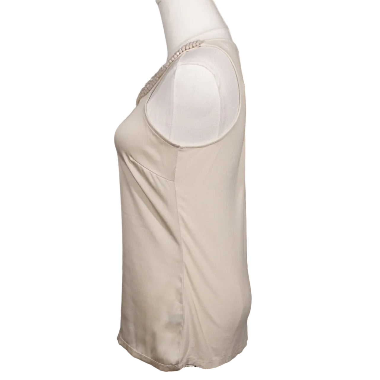 Pearl Satin Jeweled Cami-S