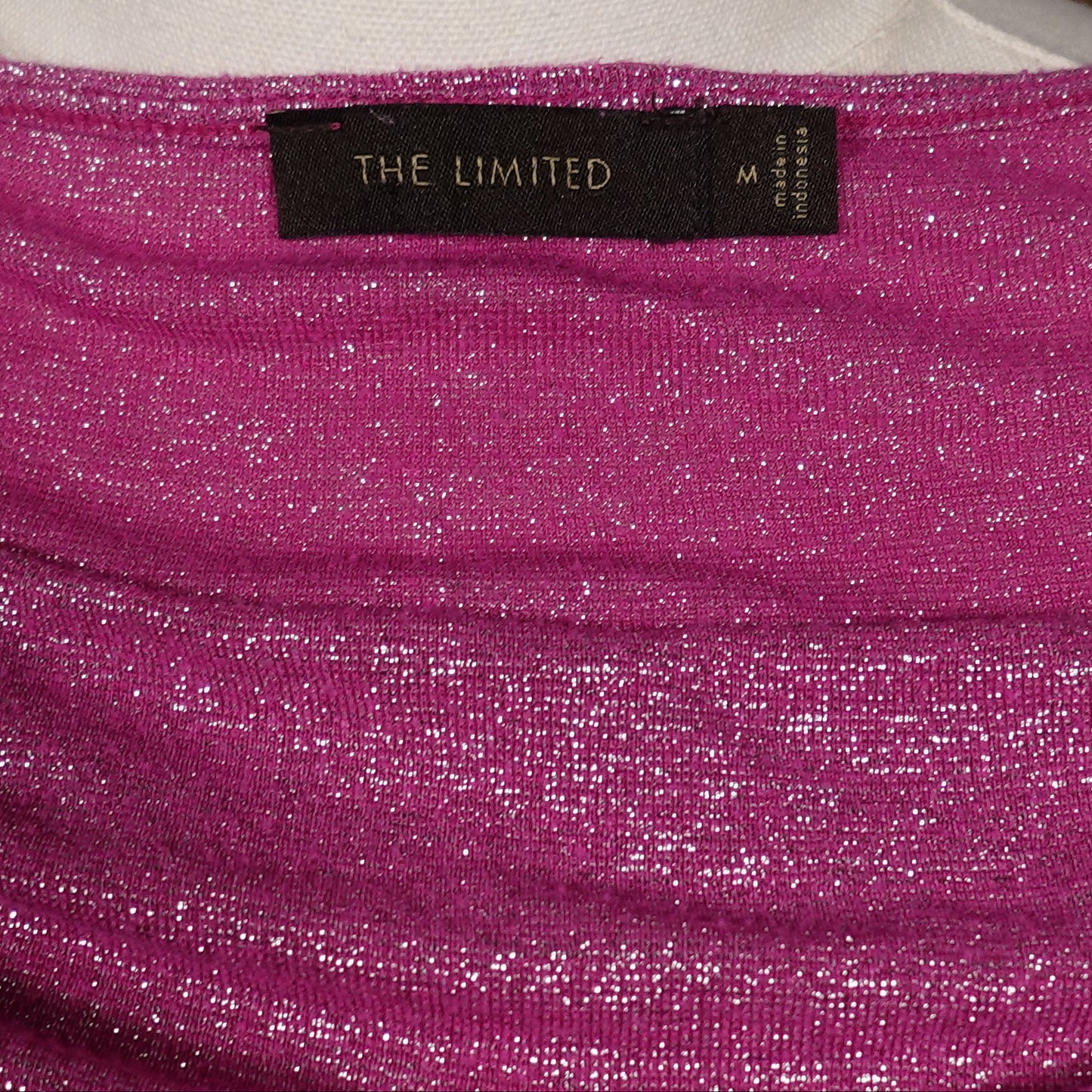 The Pink Glimmer Drape Top-M