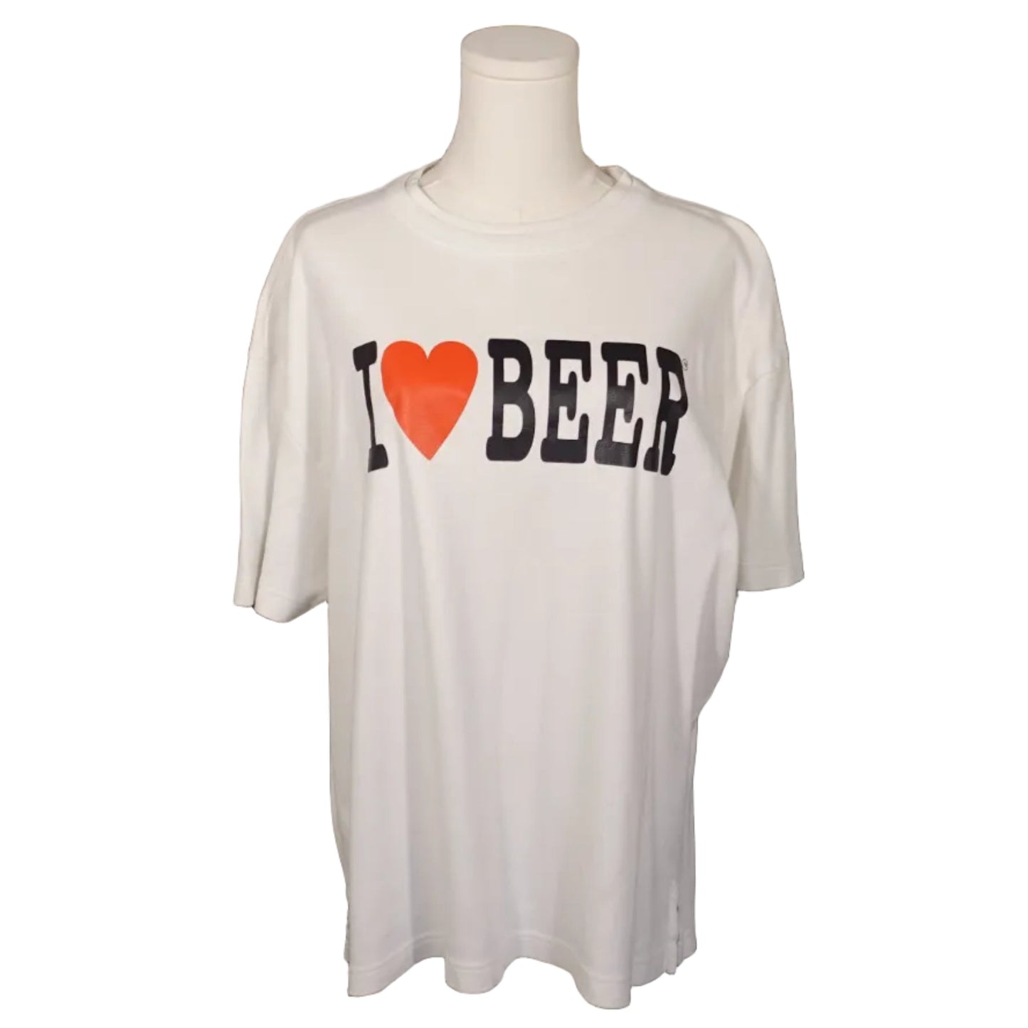 “I ❤️ BEER” White Vintage Tee