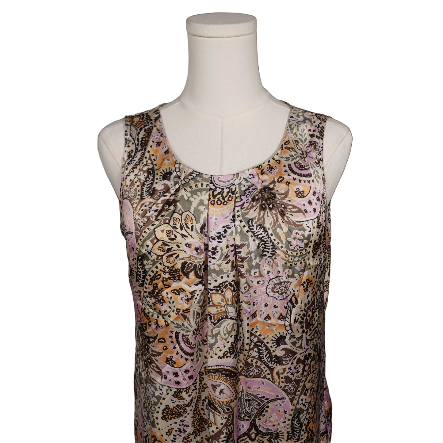 Notations Sleeveless Paisley Blouse (S)