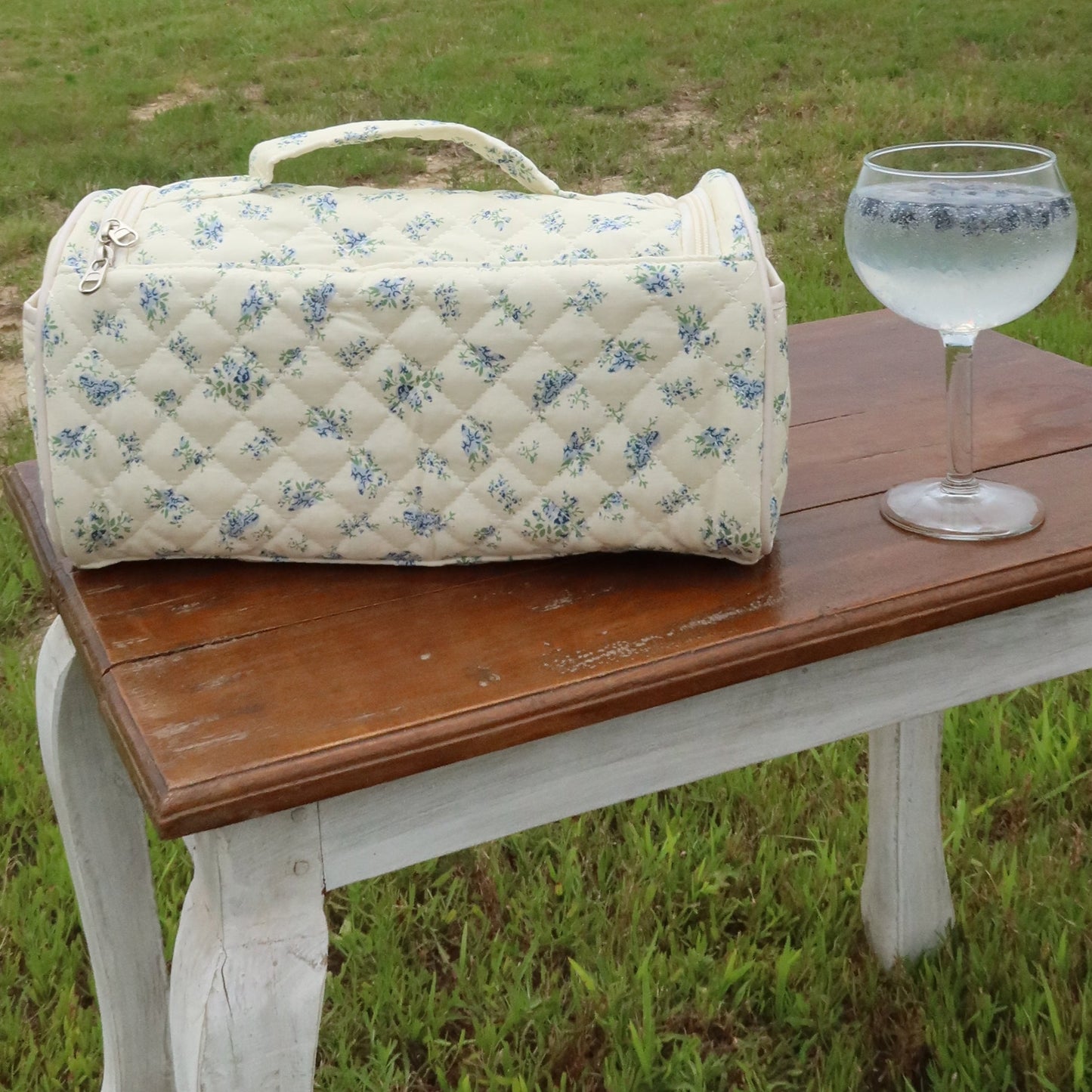 Bluebell Quilted Cosmetic Bag