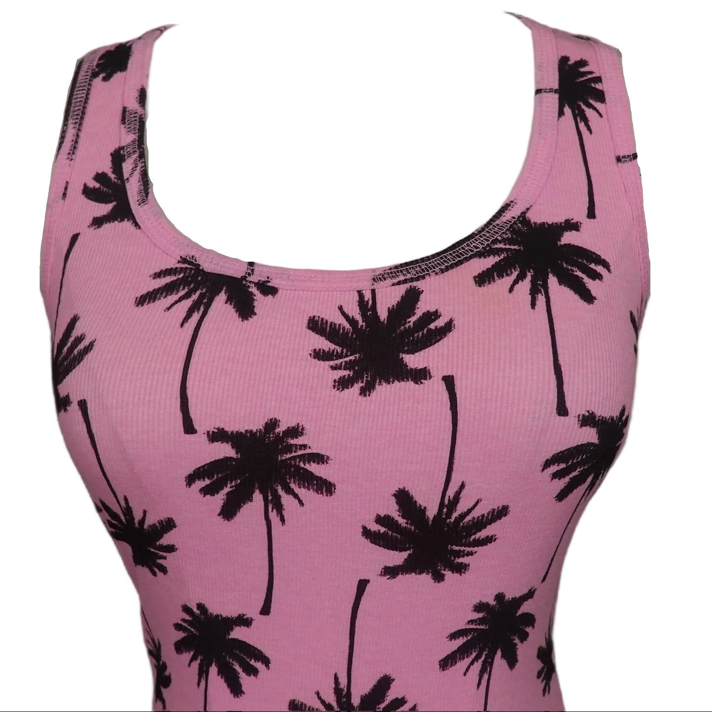 Pink Palm Tree Racerback Tank-M