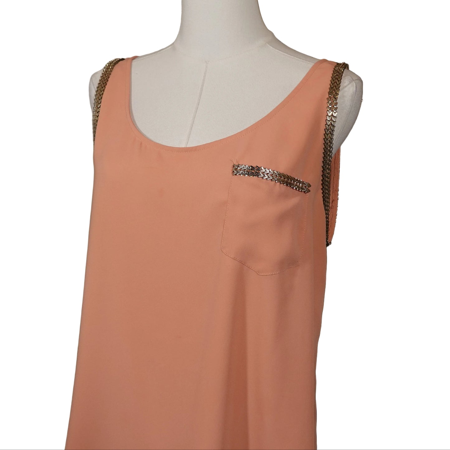 Peach Chainlink Tank-S