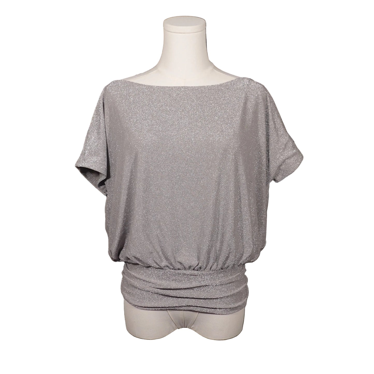 Express Silver Metallic Blouse Top-S