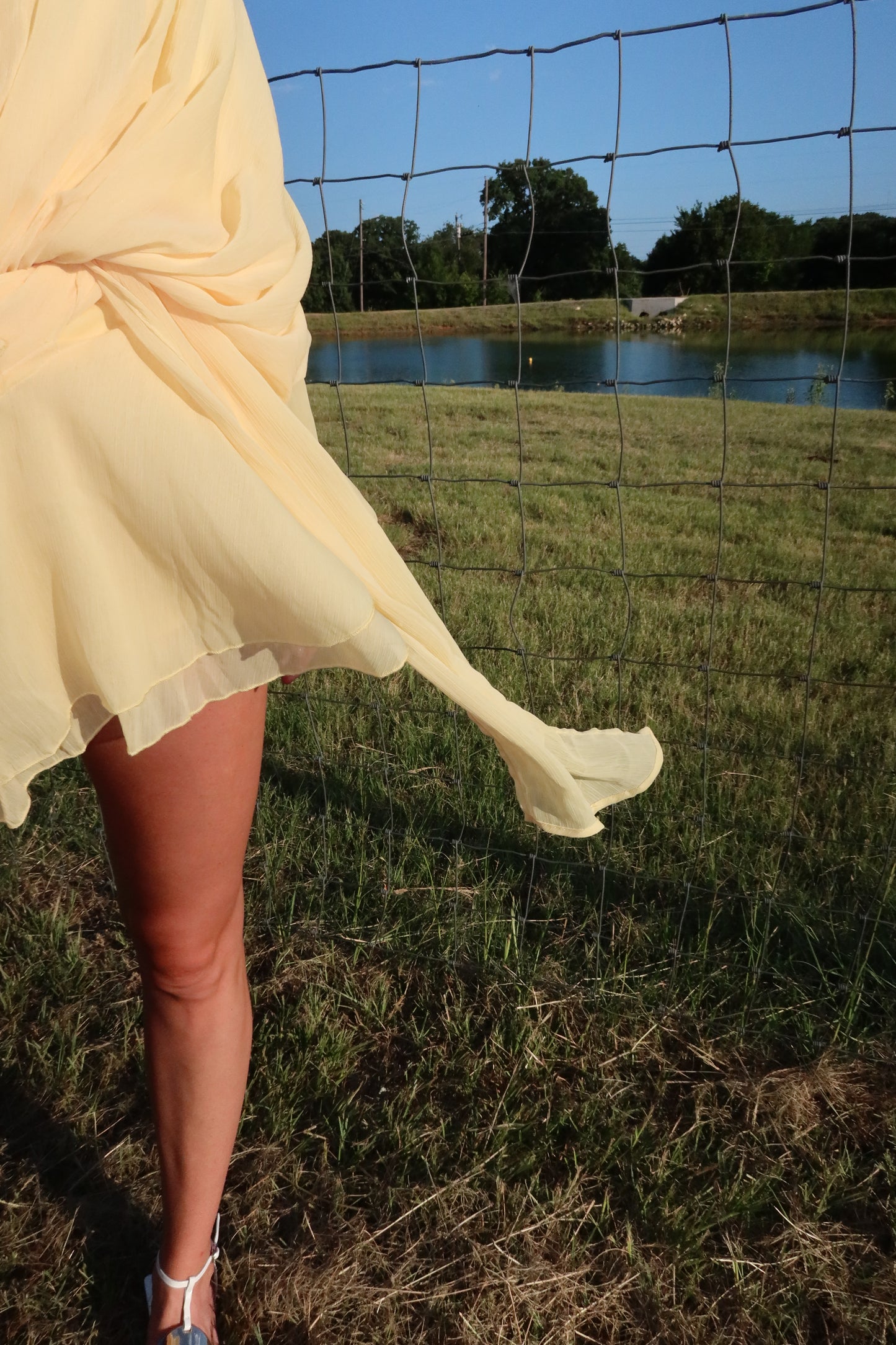 Crinkle Chiffon Shoulder Pad Ruffle Mini Dress