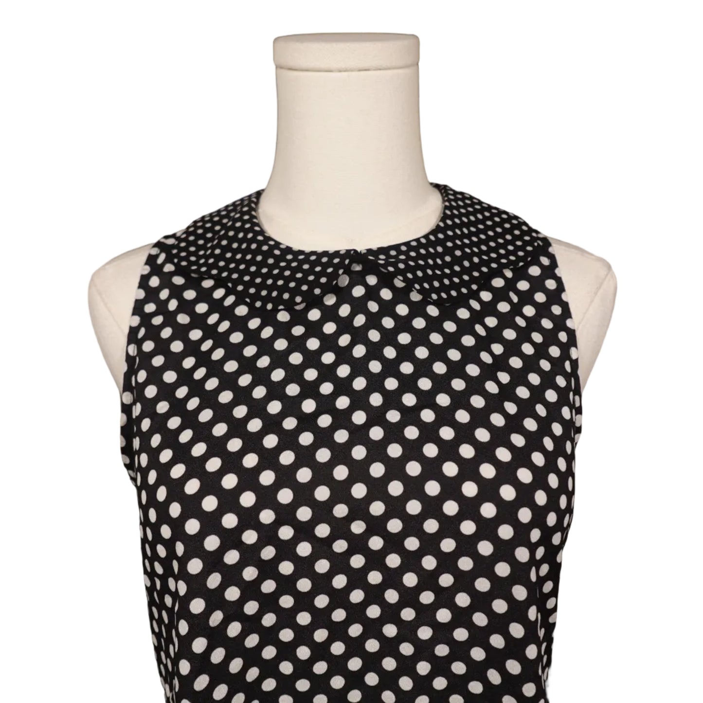 Classic Polka Dot Collar Blouse (S)