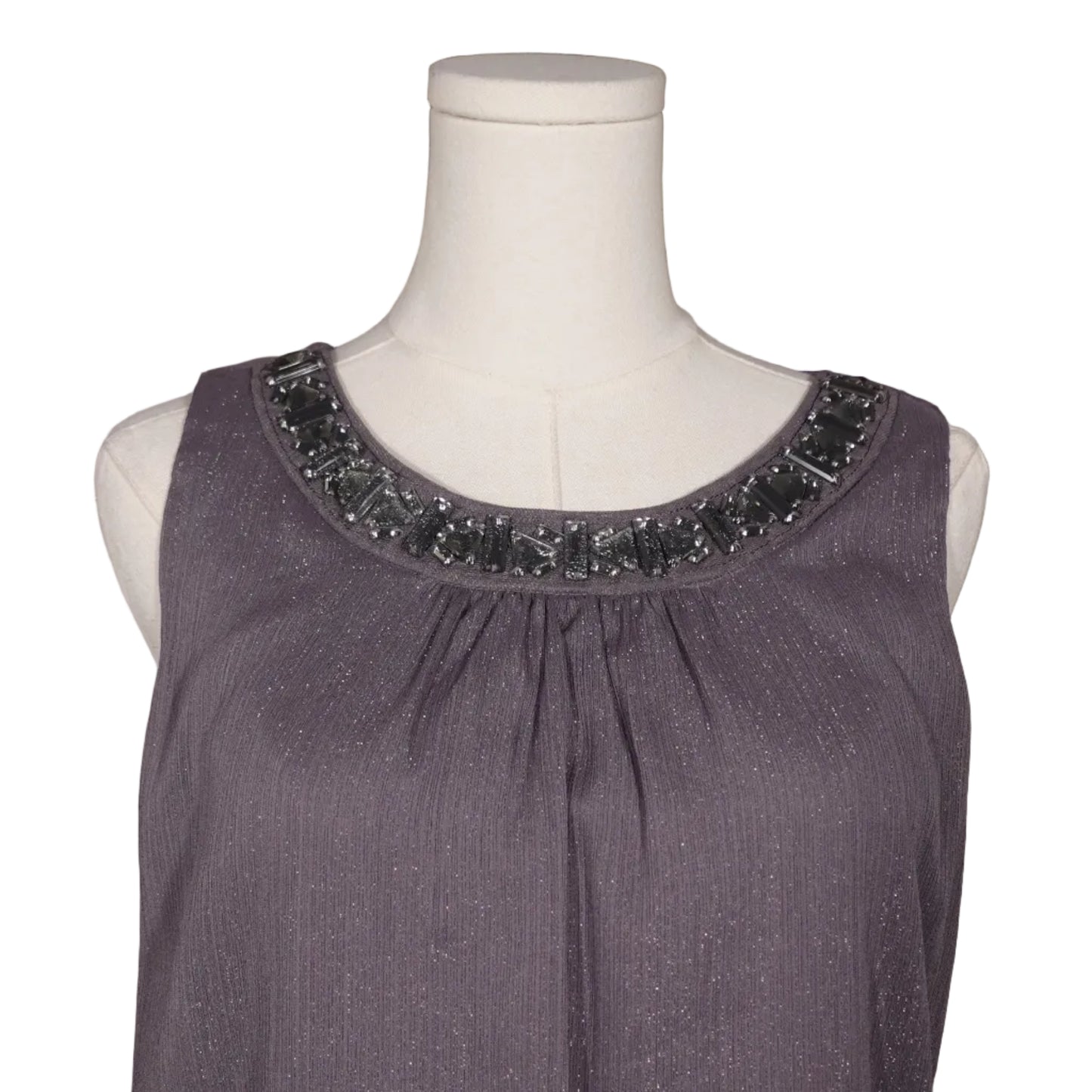 IZ Byer Midnight Sparkle Embellished Tank (M)