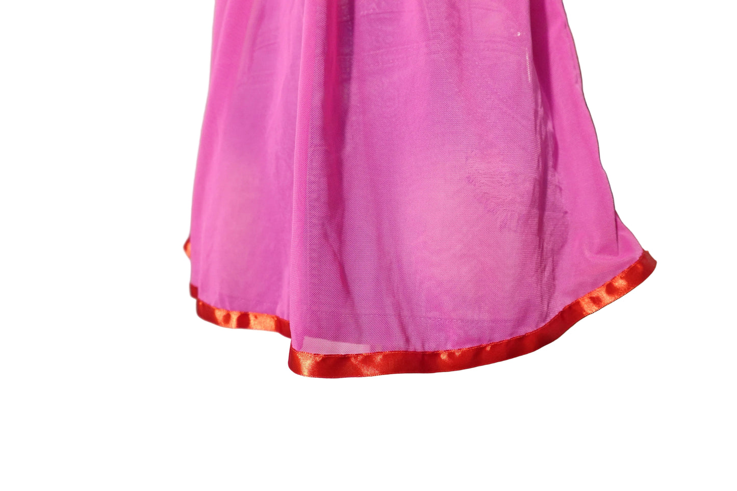 Pink Lace Strapless Babydoll Top-S