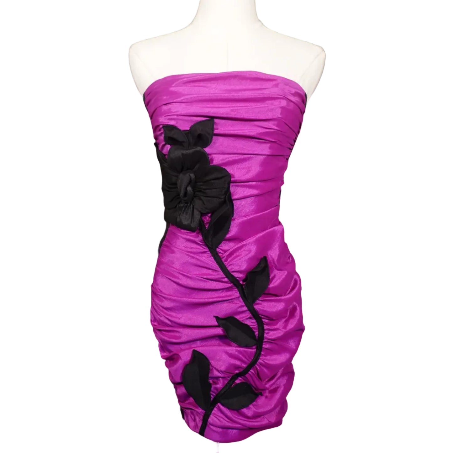 Jessica McClintock Midnight Bloom Strapless Dress NWT (4)