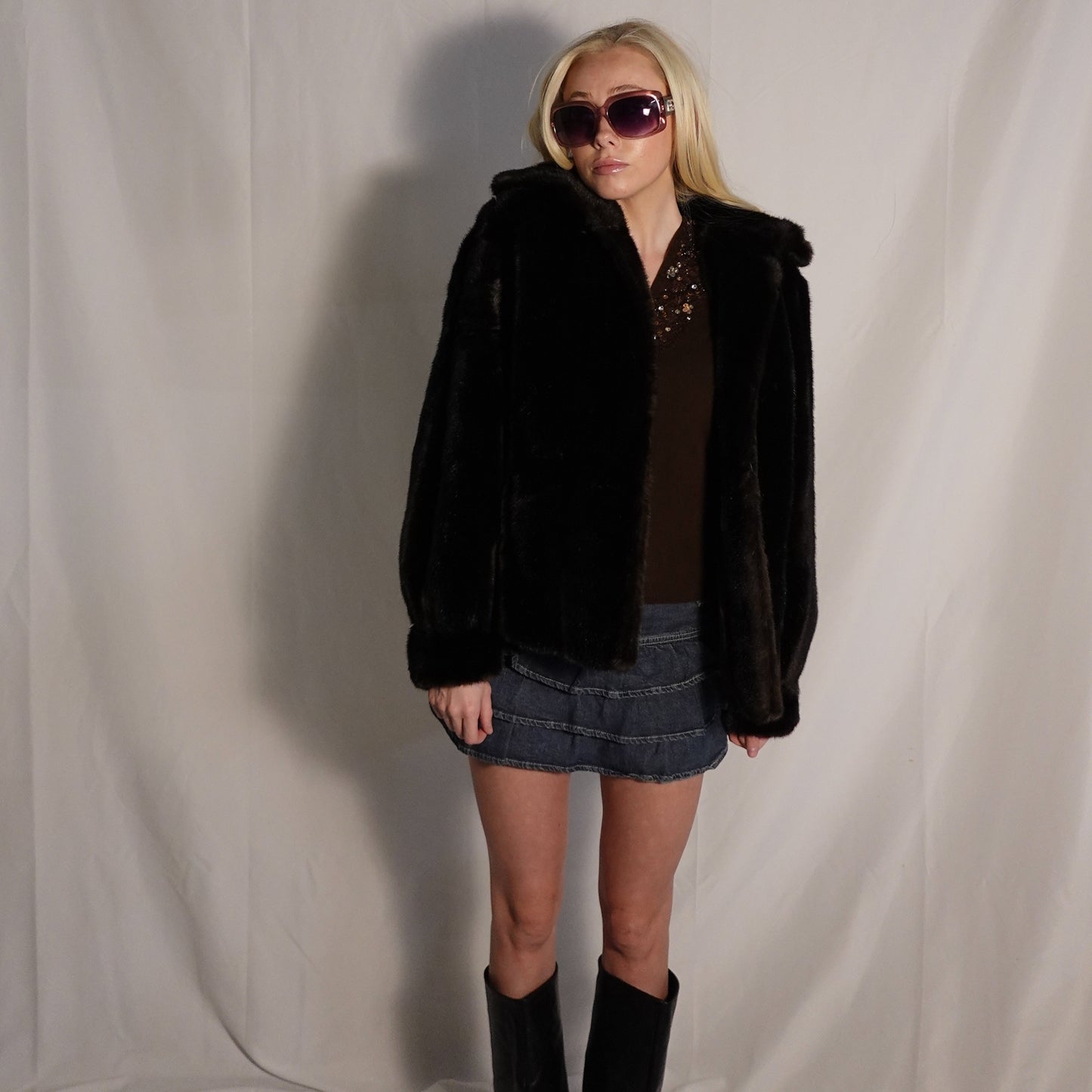 Tissavel France Faux Mink Coat