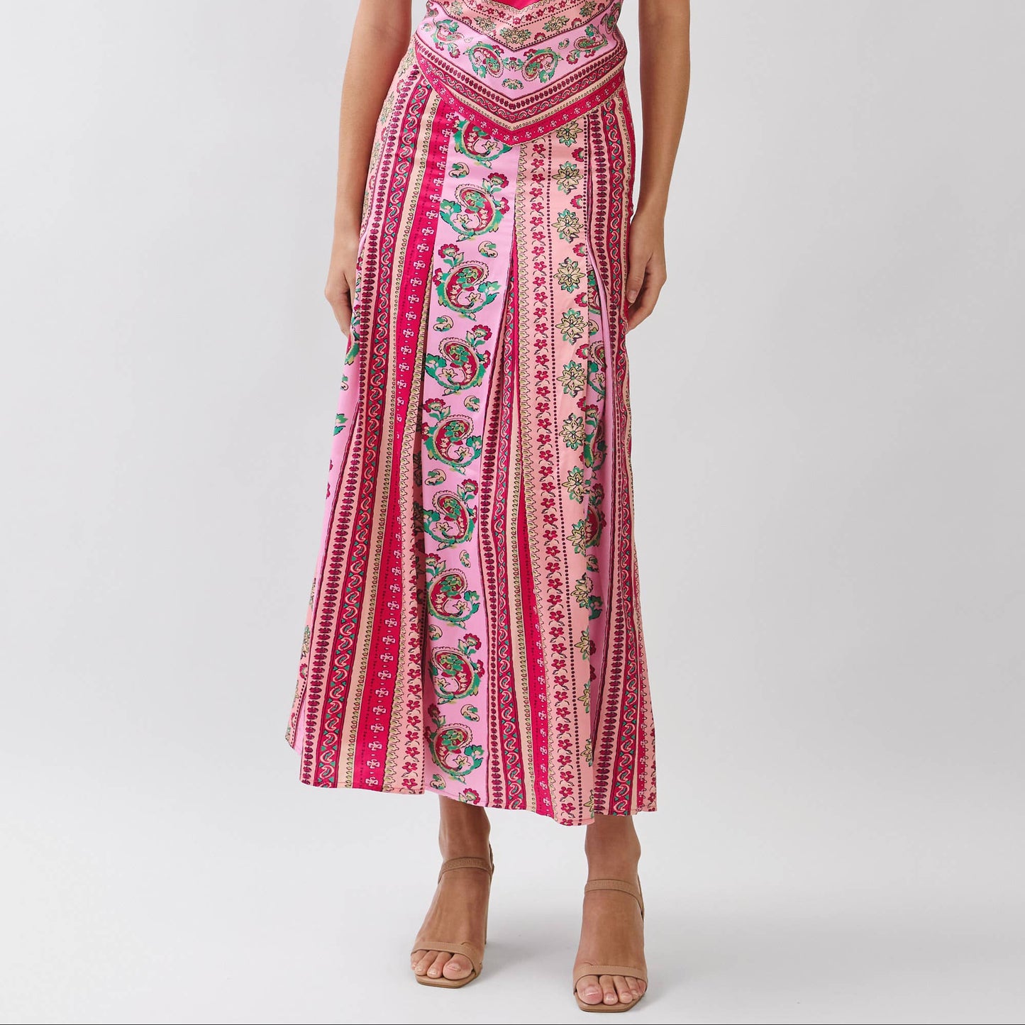 PREORDER Pink Palms Maxi Skirt