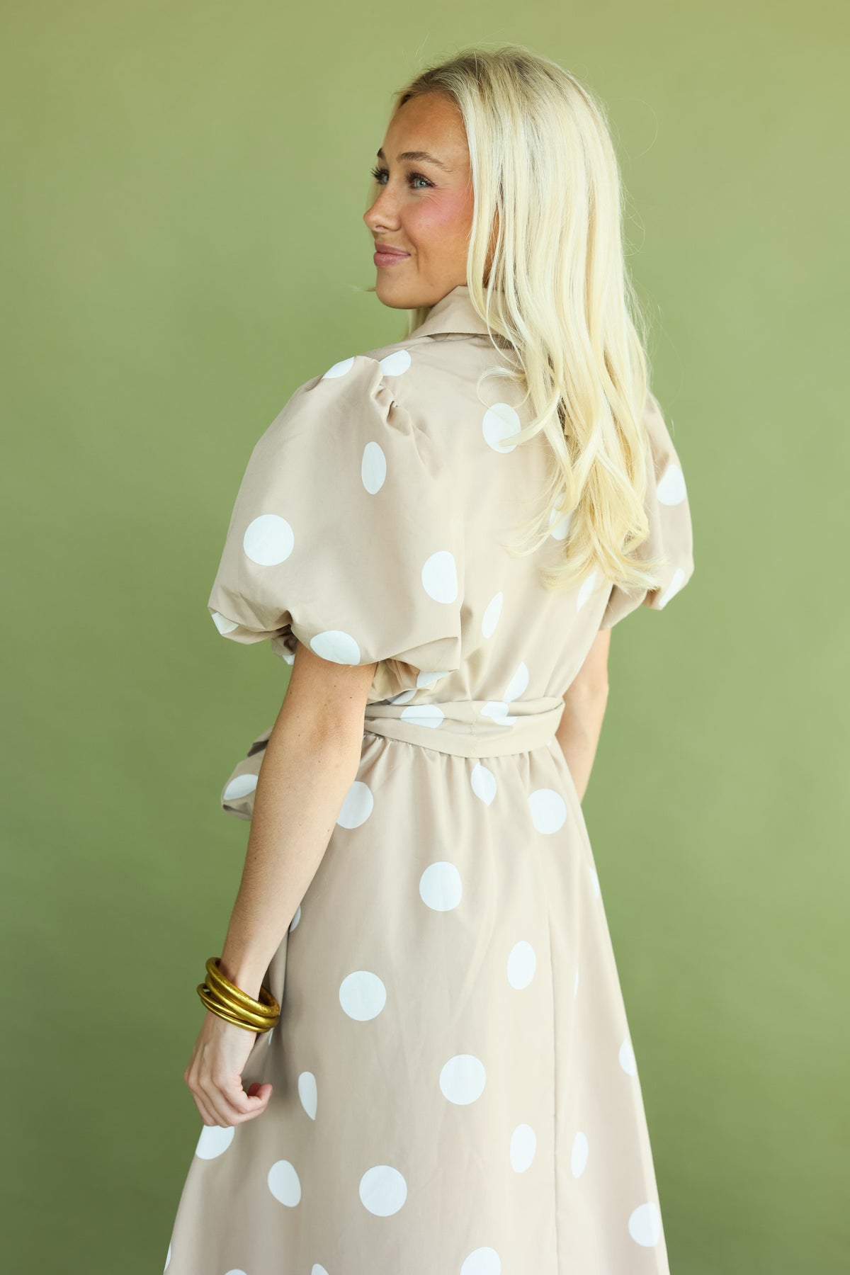 Champagne Dot Maxi Dress